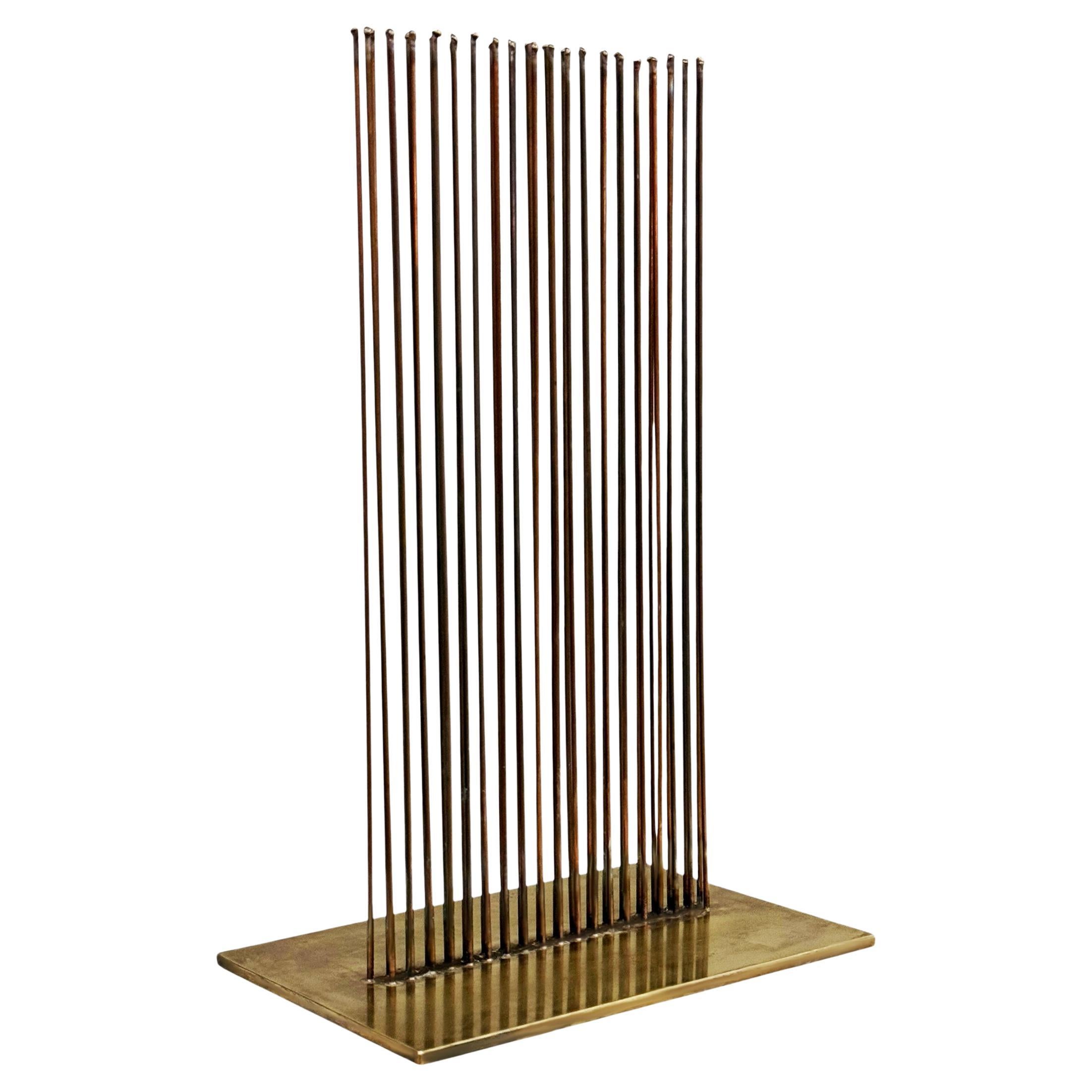 Mid Century Abstract Modern Sound Sculpture by Val Bertoia in Copper & Brass