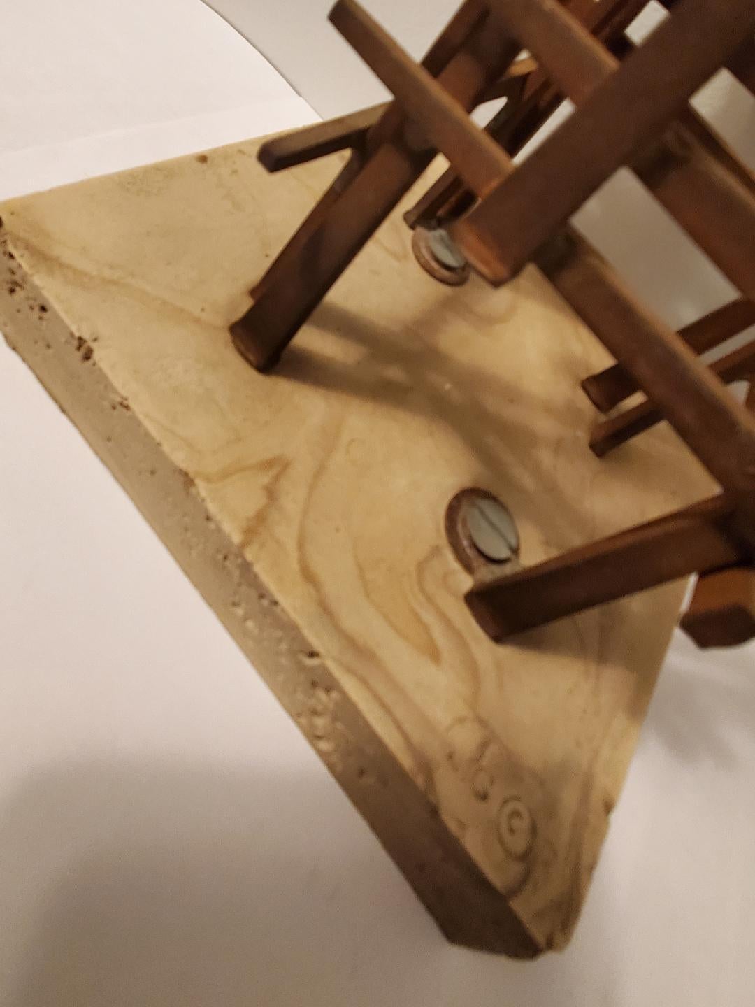 Mid Century Abstract Nail Sculpture by Artist Dave Grossman Titled 
