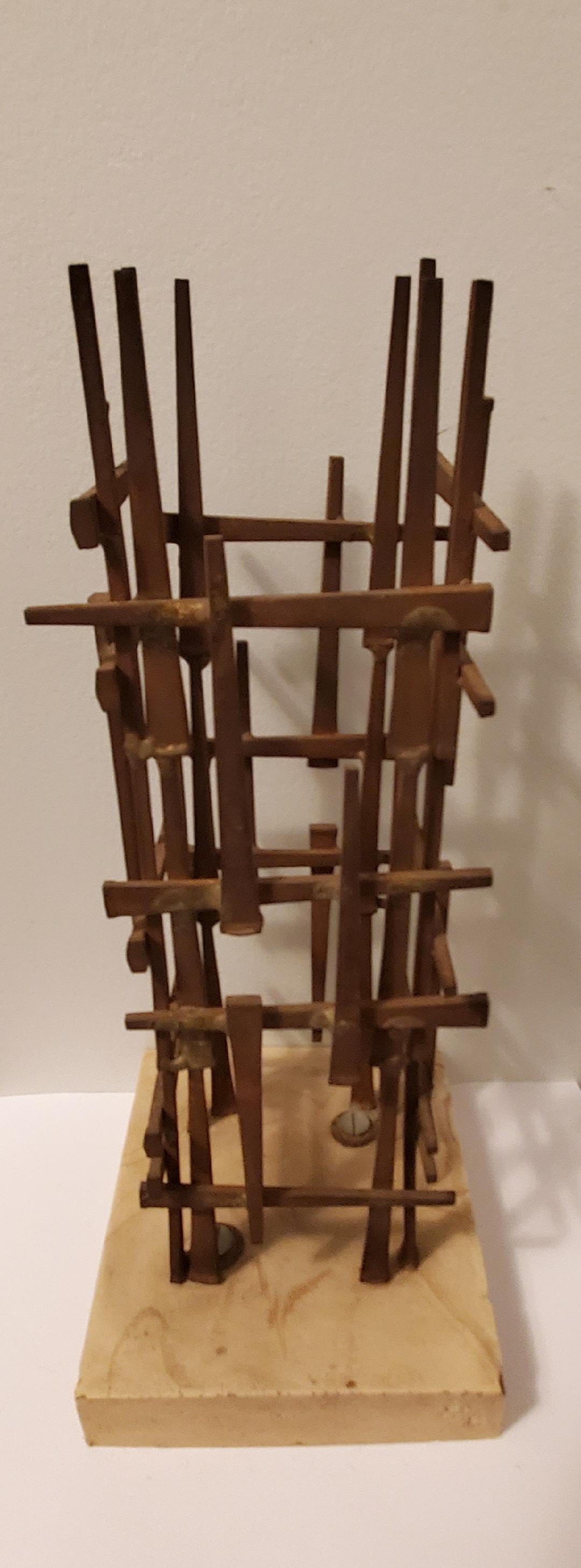 20th Century Mid Century Abstract Nail Sculpture by Artist Dave Grossman Titled 