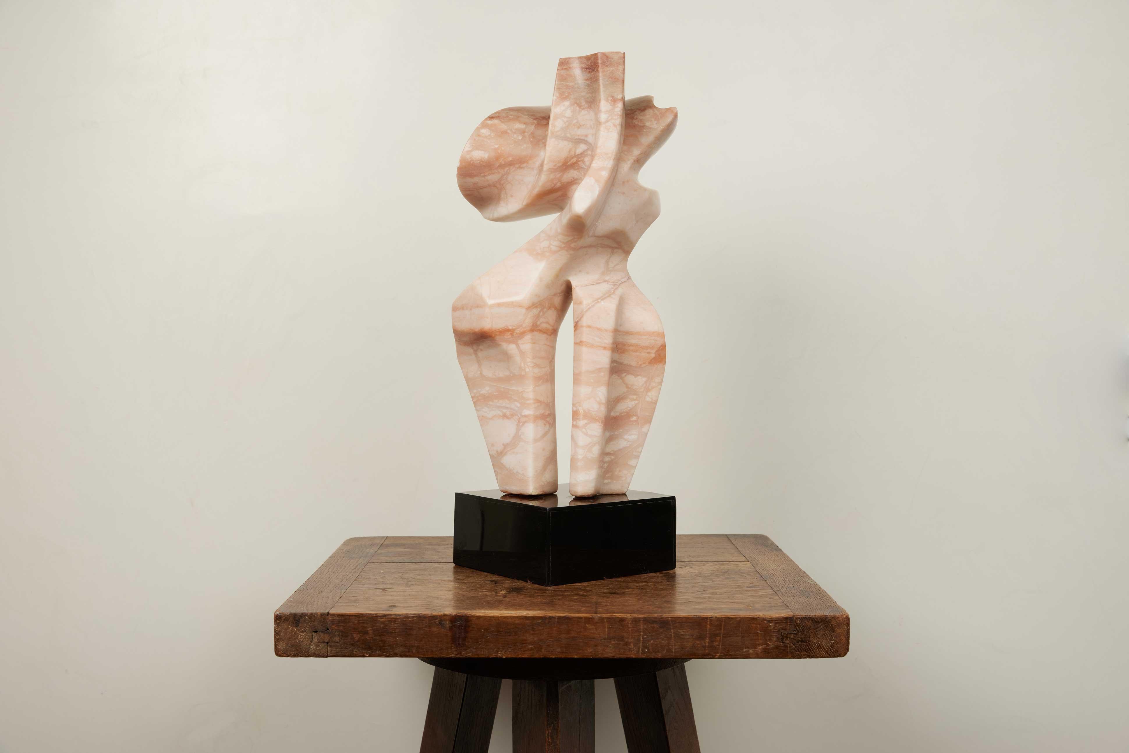 Carved Mid Century Abstract Nude Marble Sculpture by, Robert Bery Signed  1953 For Sale