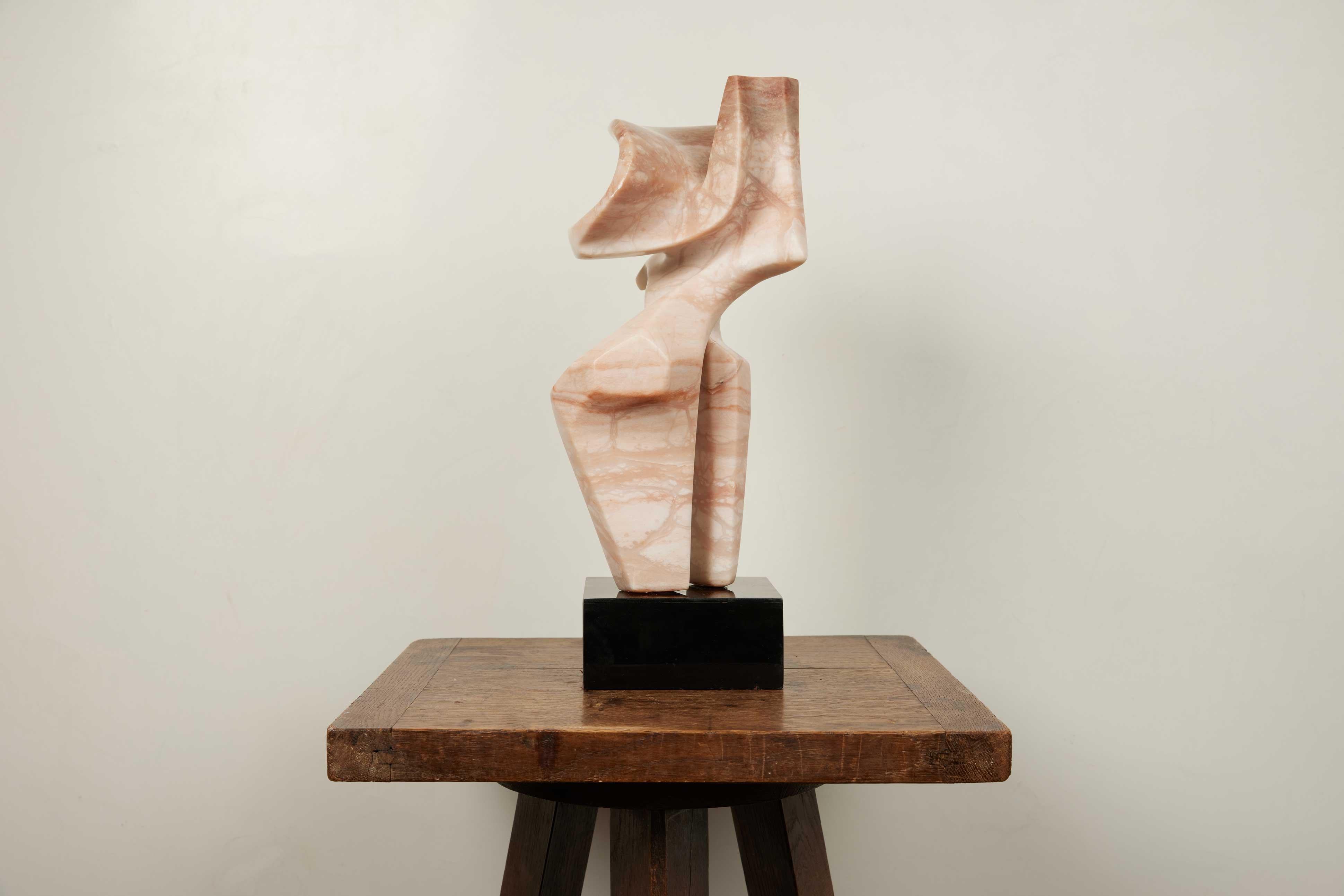 Mid Century Abstract Nude Marble Sculpture by, Robert Bery Signed  1953 In Excellent Condition For Sale In Santa Monica, CA