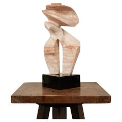 Vintage Mid Century Abstract Nude Marble Sculpture by, Robert Bery Signed  1953