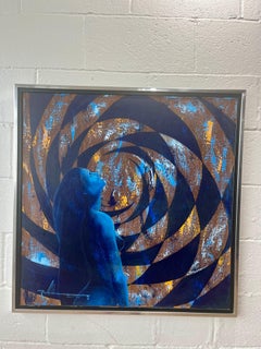 Pintura Abstracta de Desnudo de Mediados de Siglo 1975