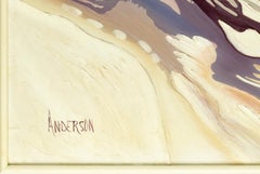 Mid Century Abstract Oil on Canvas Painting by Anderson