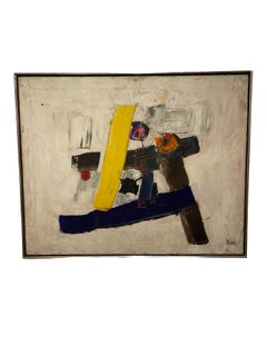 Mid Century Abstract Oil Painting, 1960s