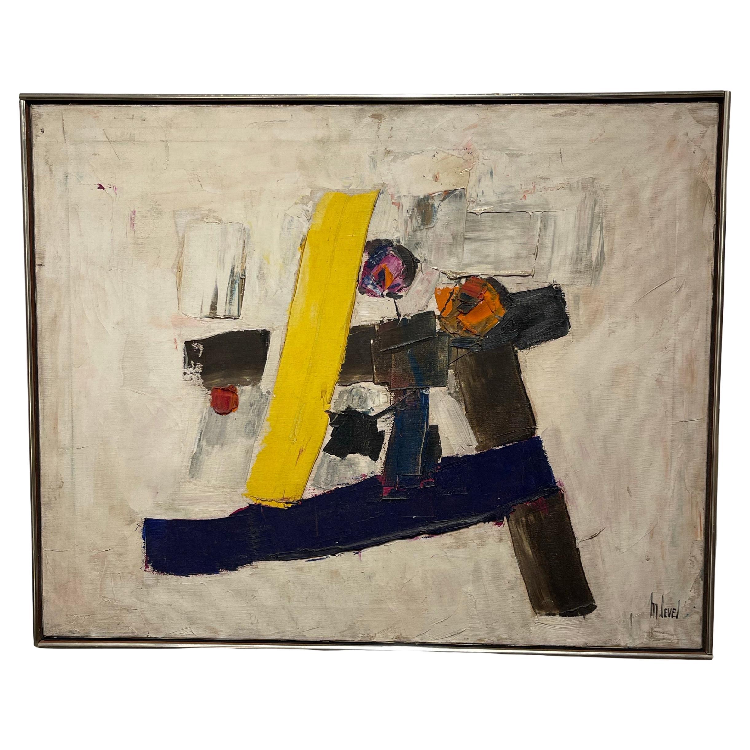 Mid Century Abstract Oil Painting, 1960s