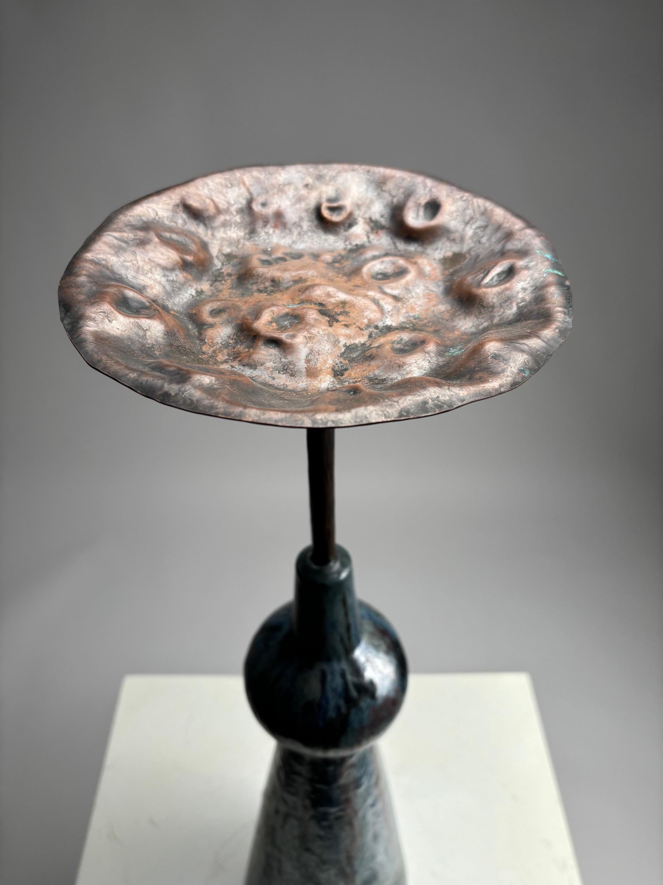 Mid-Century Modern Mid-Century Abstract painted ceramic ashtray table by Minghetti, Italy, 1950s For Sale