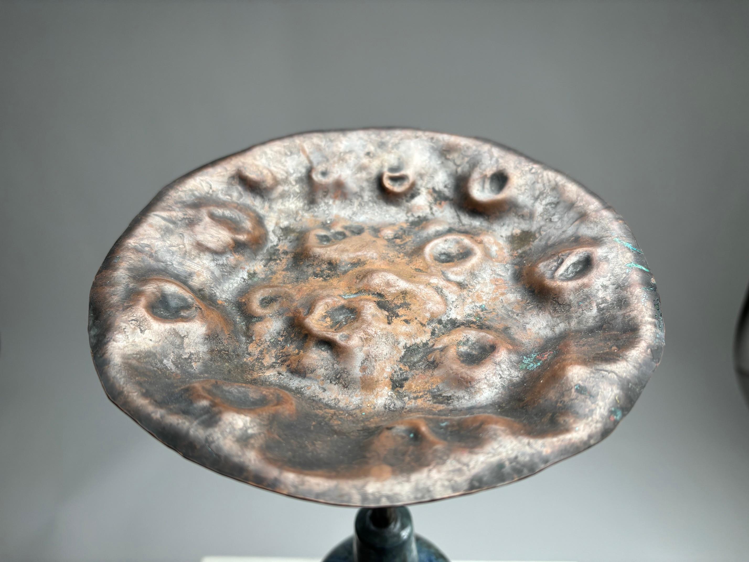 Mid-Century Abstract painted ceramic ashtray table by Minghetti, Italy, 1950s For Sale 1