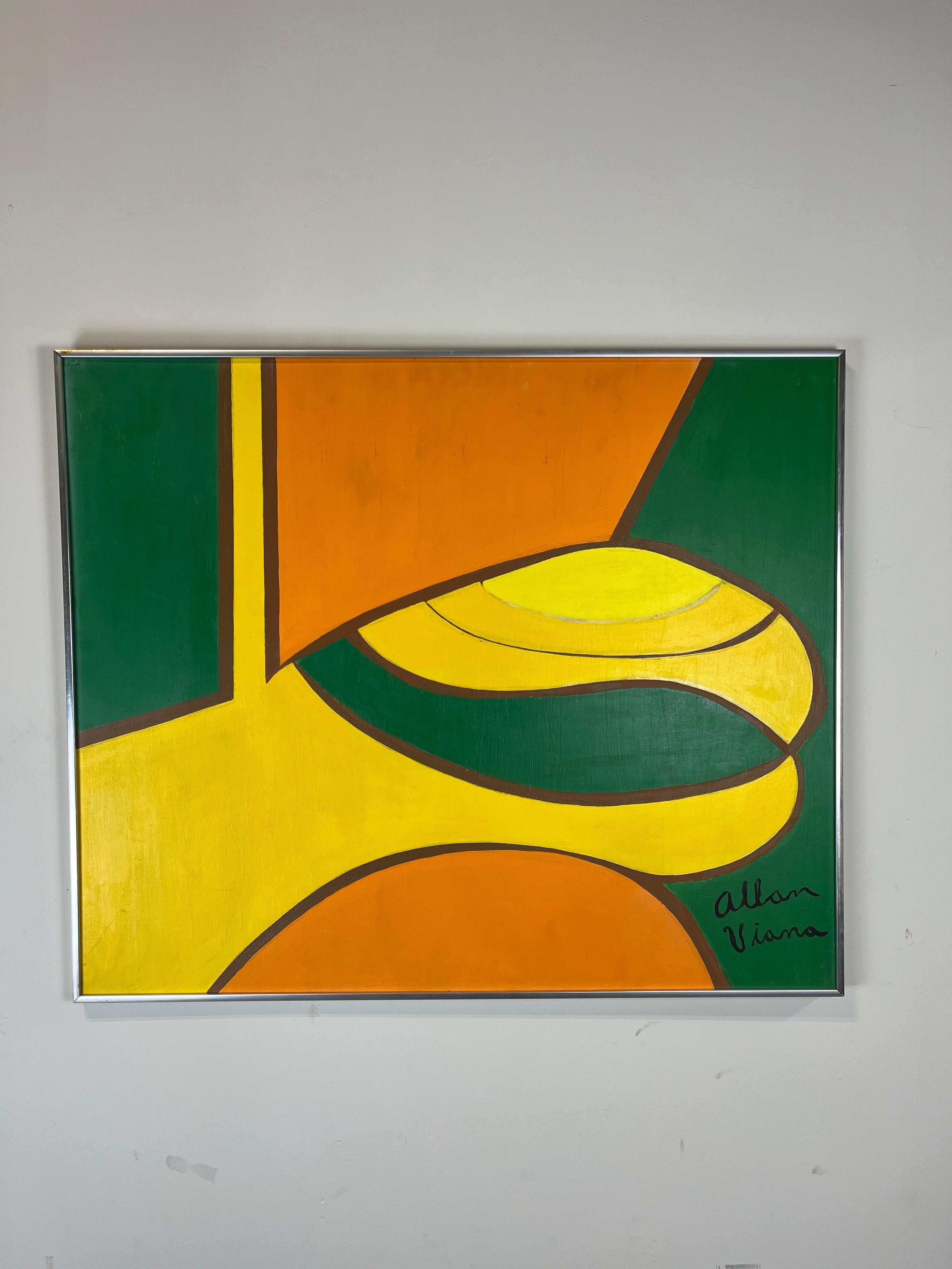 Pintura abstracta de mediados de siglo Alan Viana Moderno de mediados de siglo en venta