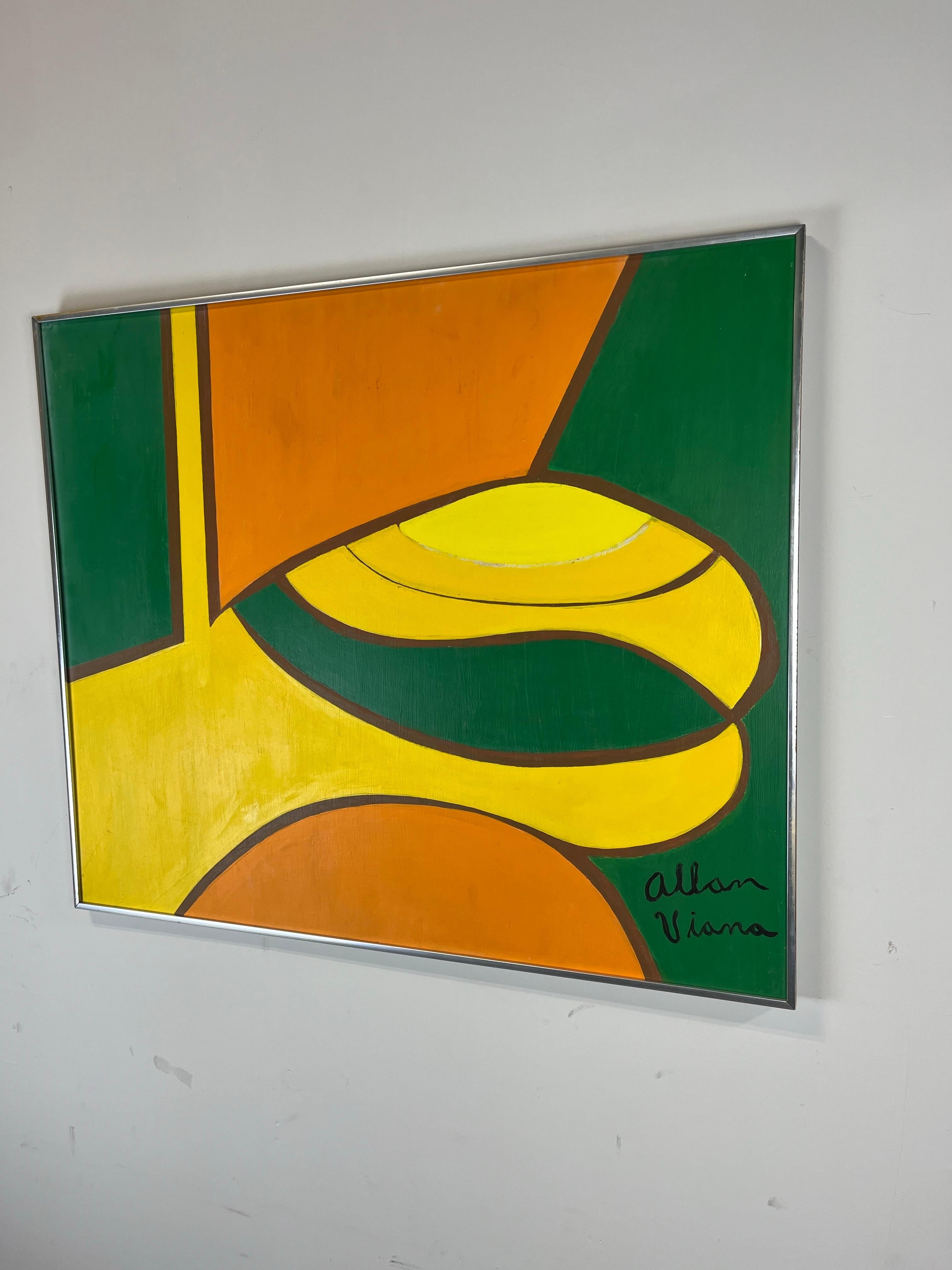 Pintura abstracta de mediados de siglo Alan Viana Estadounidense en venta