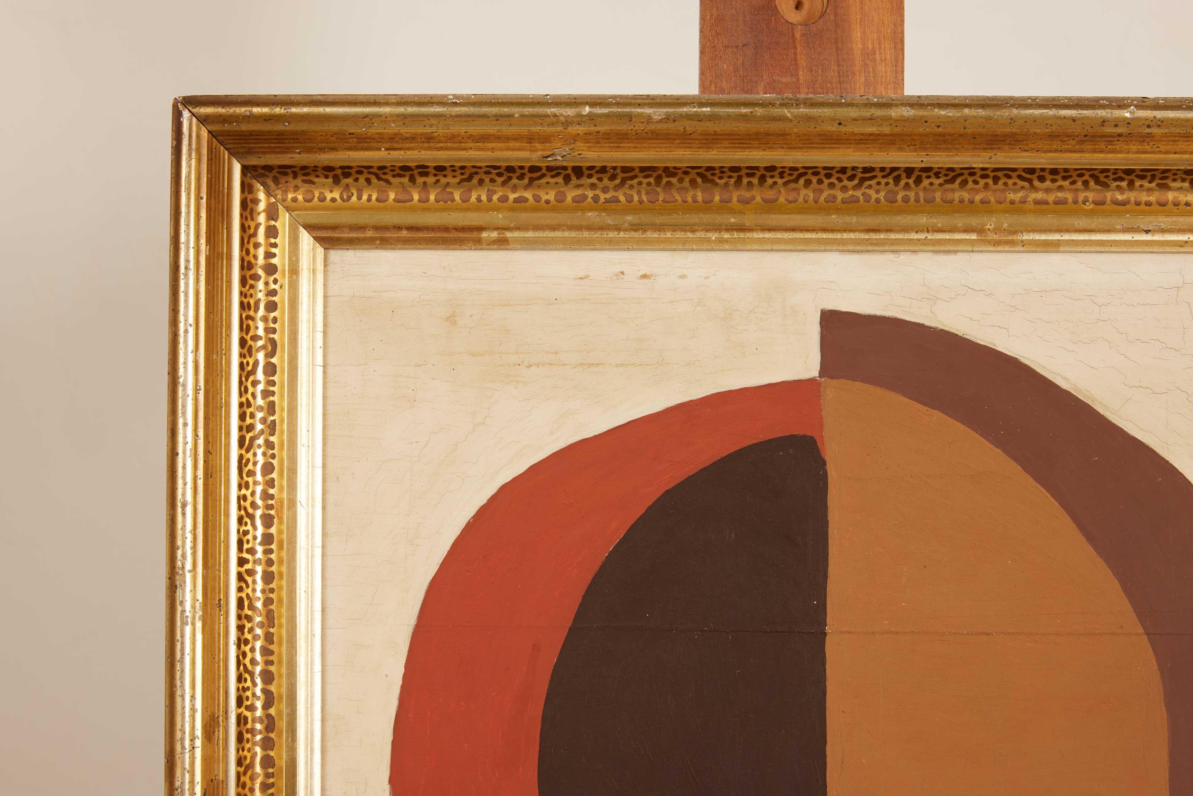 Attribué à Flora Crockett (américaine, 1892-1979), Abstraction sans titre. 

Flora Crockett est une abstractionniste américaine récemment découverte, dont la carrière s'est étendue sur le milieu du XXe siècle. Au cours des années 1920 et 1930,