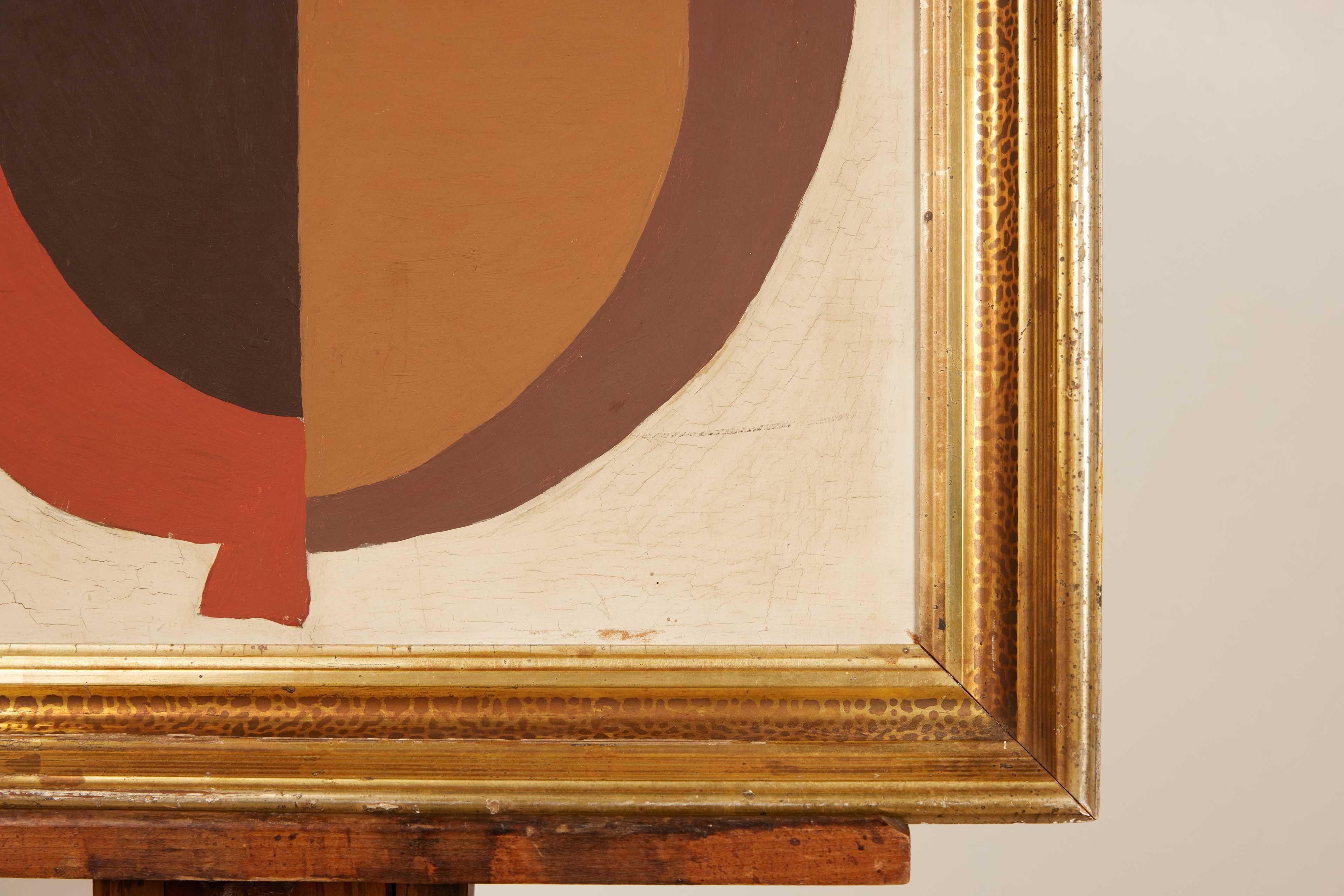 Abstraktes Gemälde von Flora Crockett, Moderne der Mitte des Jahrhunderts (1892-1979)  (Geölt) im Angebot