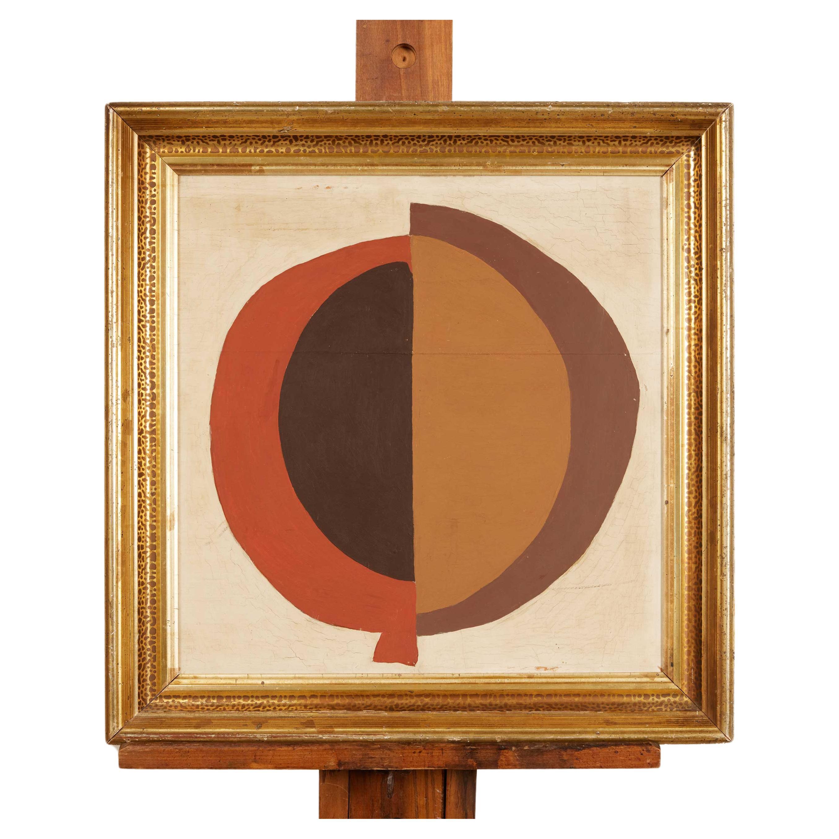 Mid Century Modern Abstract Painting by Flora Crockett (1892-1979)  For Sale