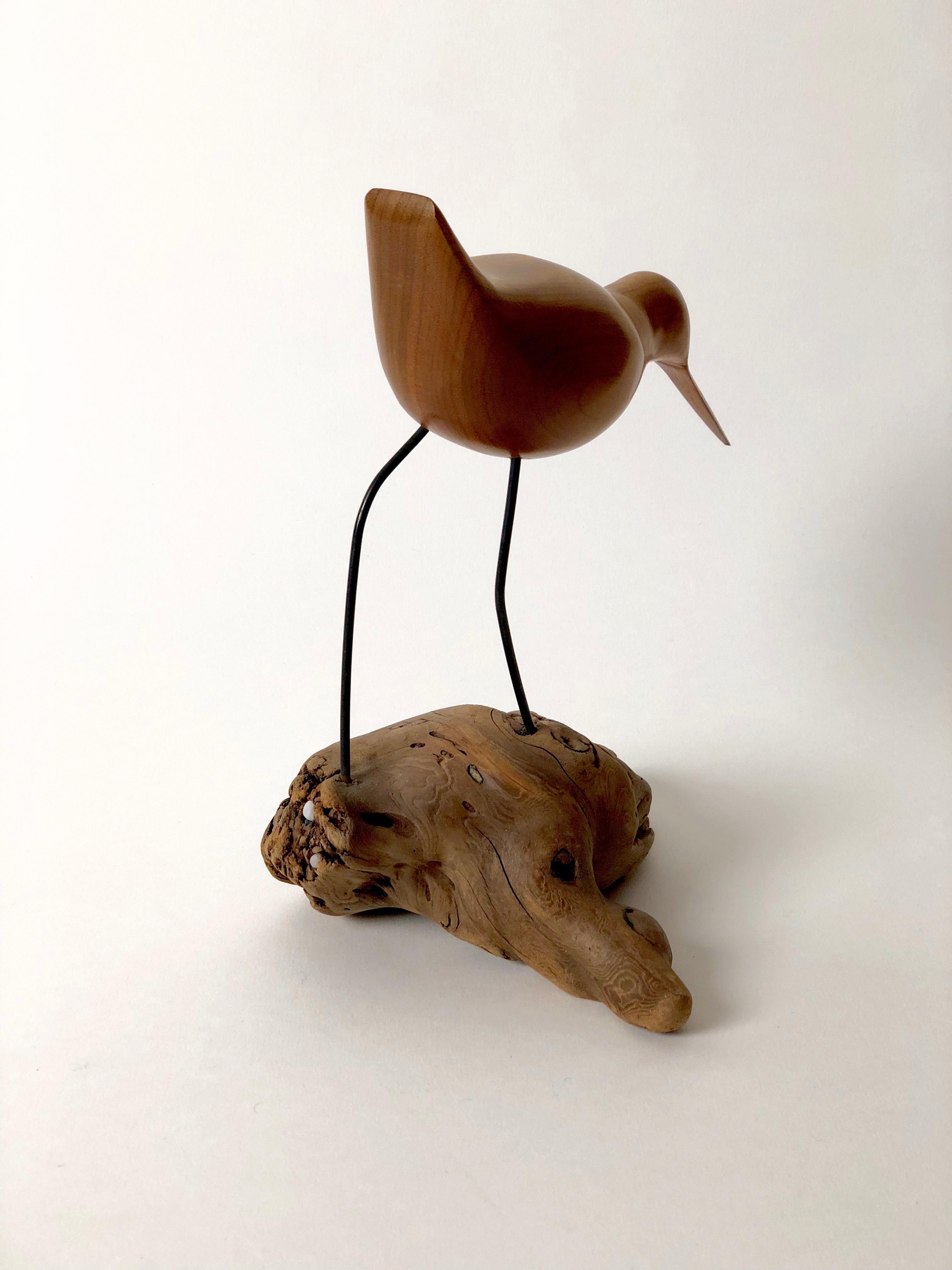 Hand-Carved Midcentury Abstract Sculpture of a Bird, from Austria