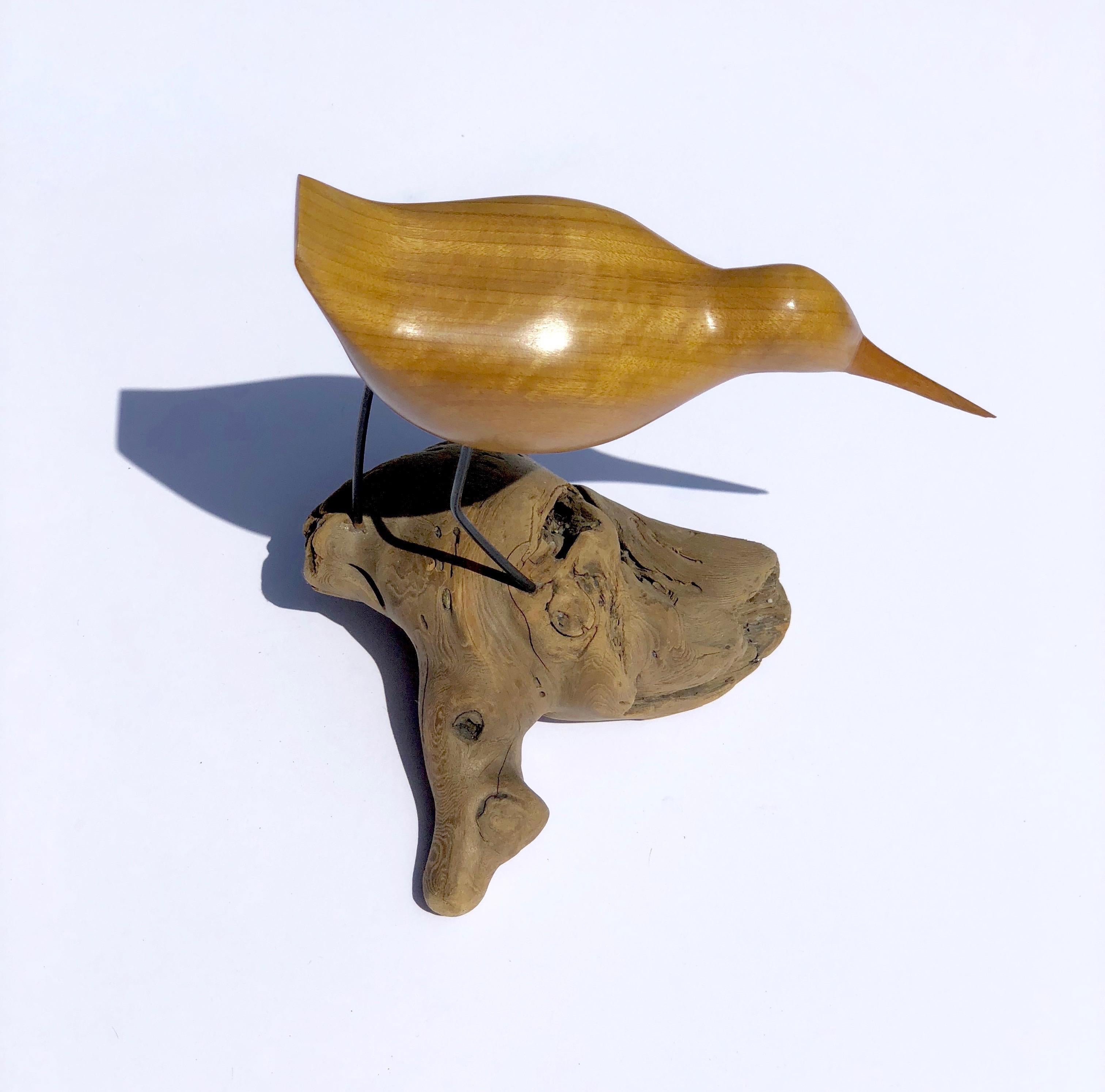 Fruitwood Midcentury Abstract Sculpture of a Bird, from Austria