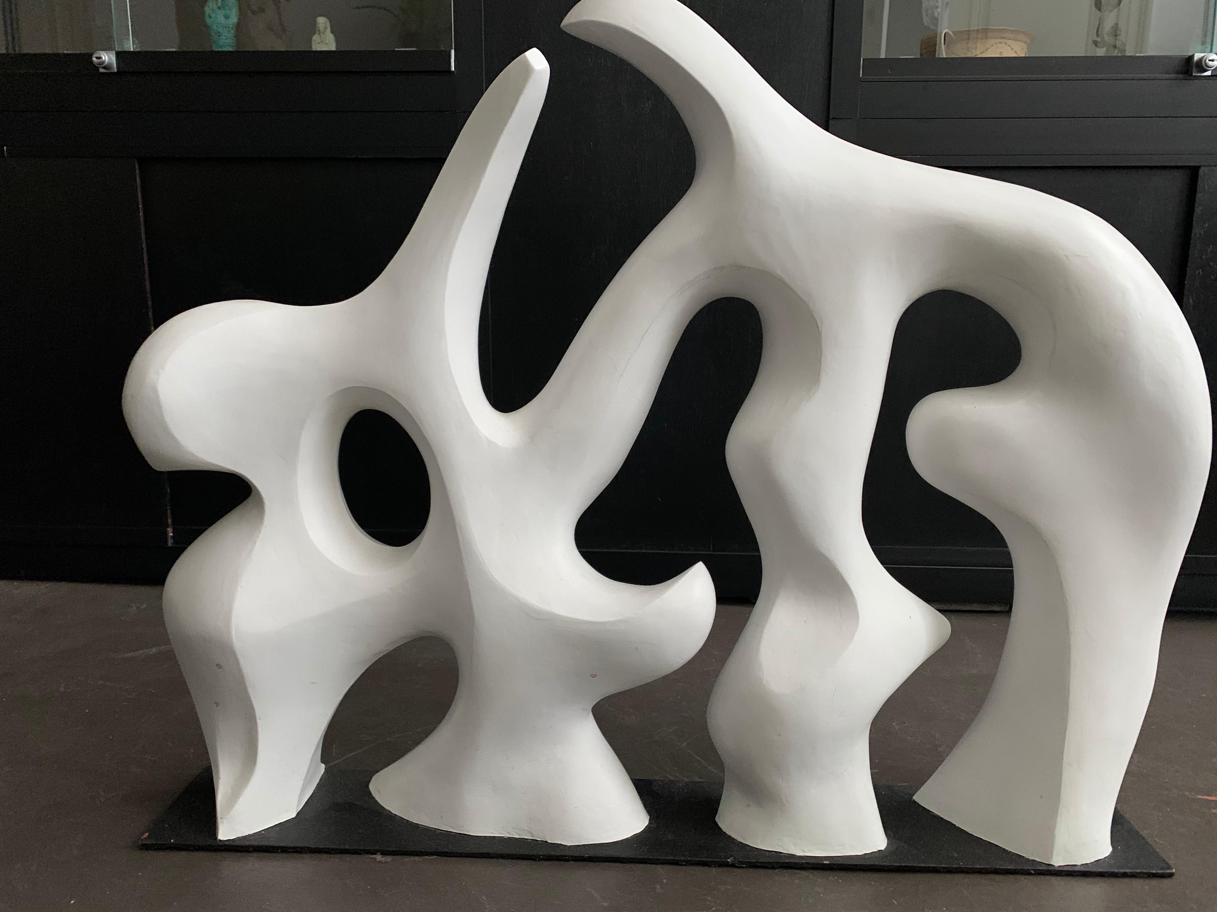 Midcentury Abstract White Sculpture, 1980s For Sale 2