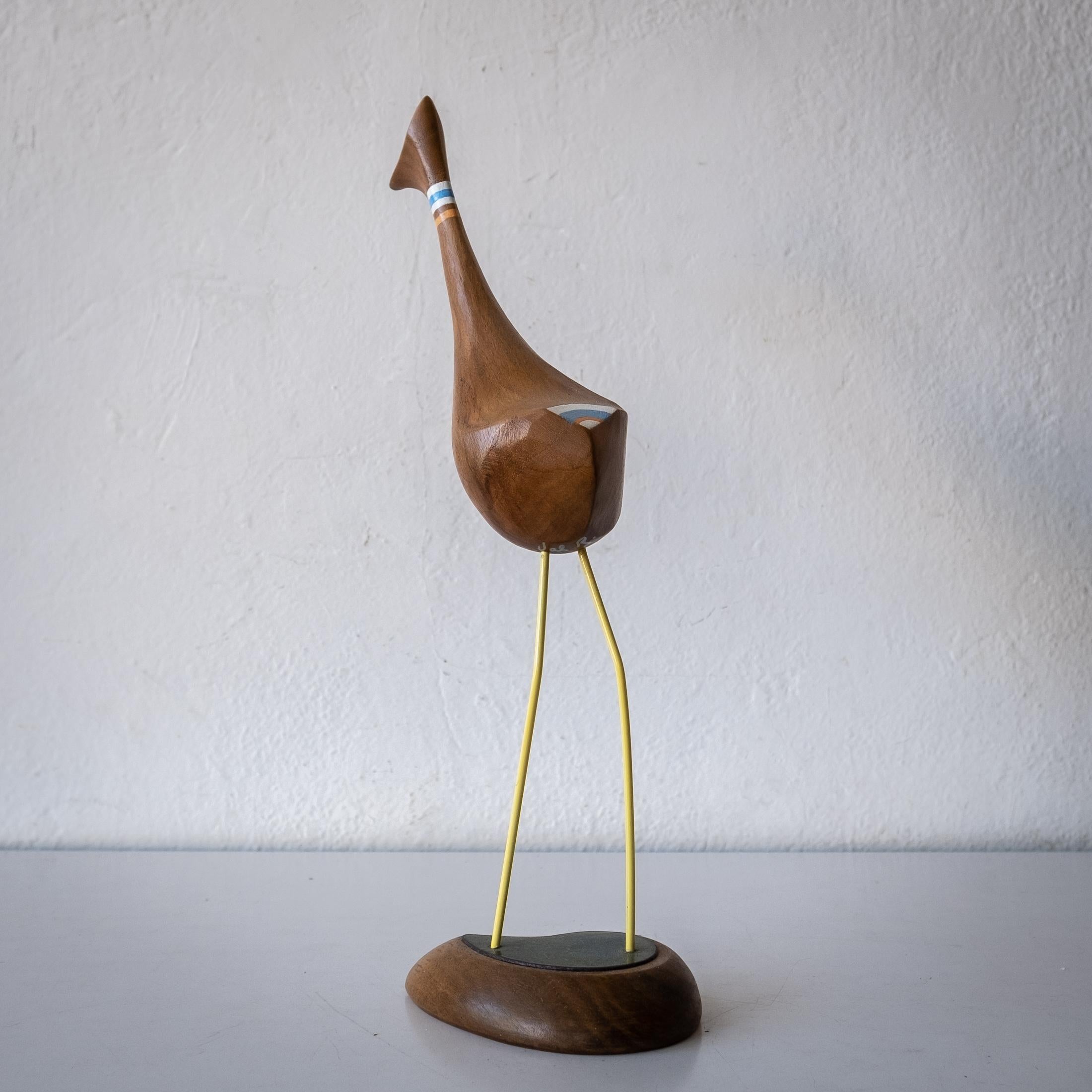 Mid-Century Modern Mid Century Abstract Wood Bird Sculpture by Val Robbins