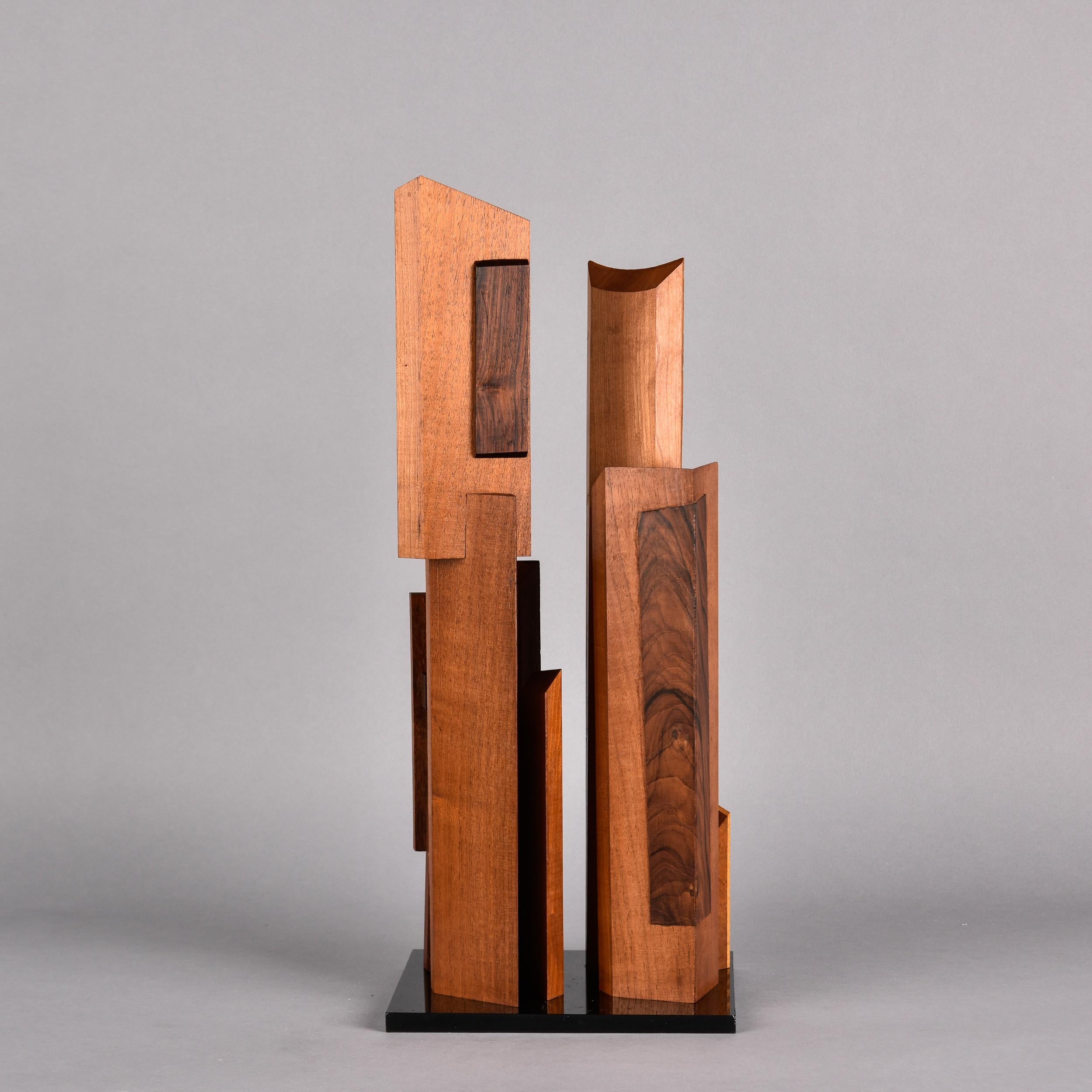 American Mid Century Abstract Wood Sculpture by Gibb Taylor