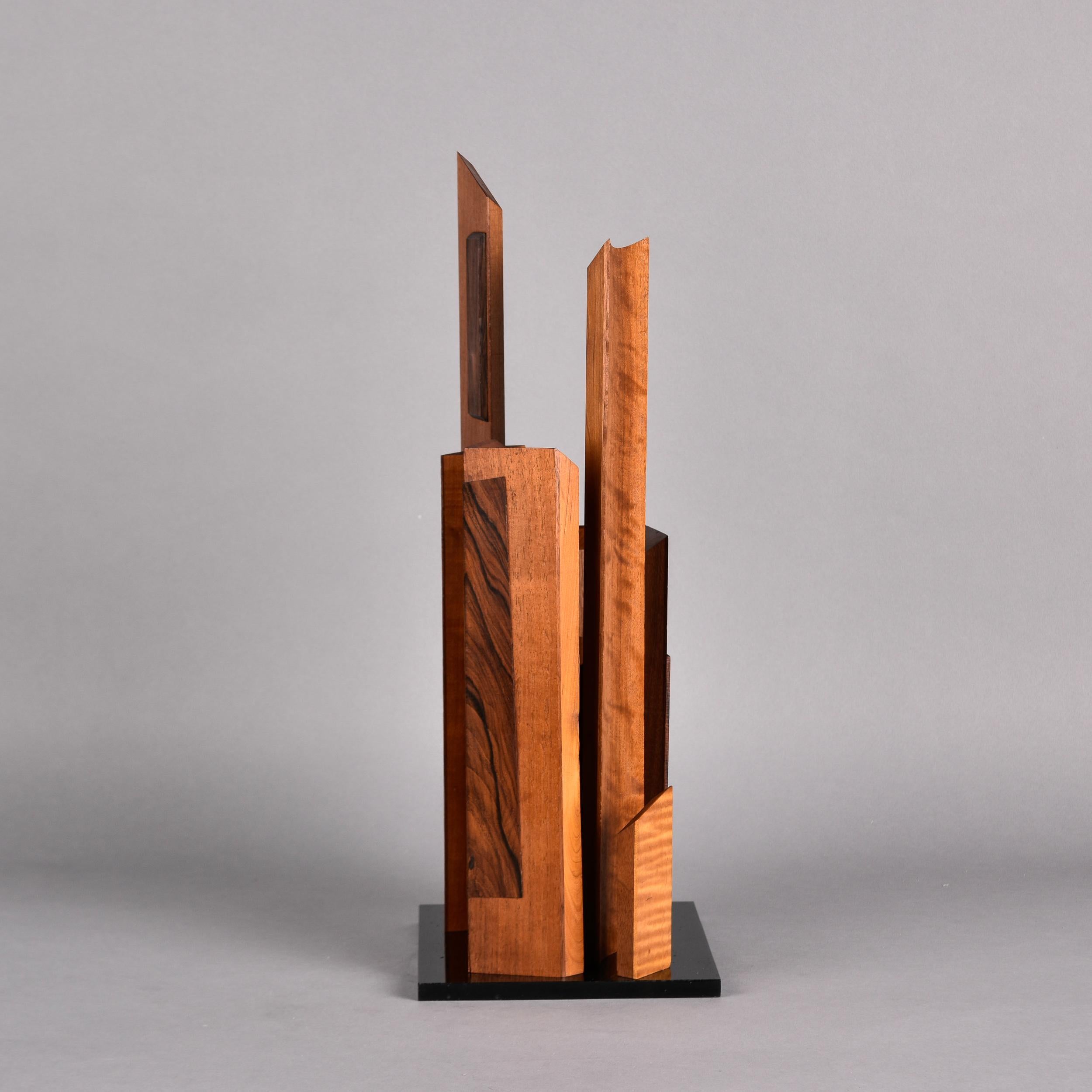 Rosewood Mid Century Abstract Wood Sculpture by Gibb Taylor