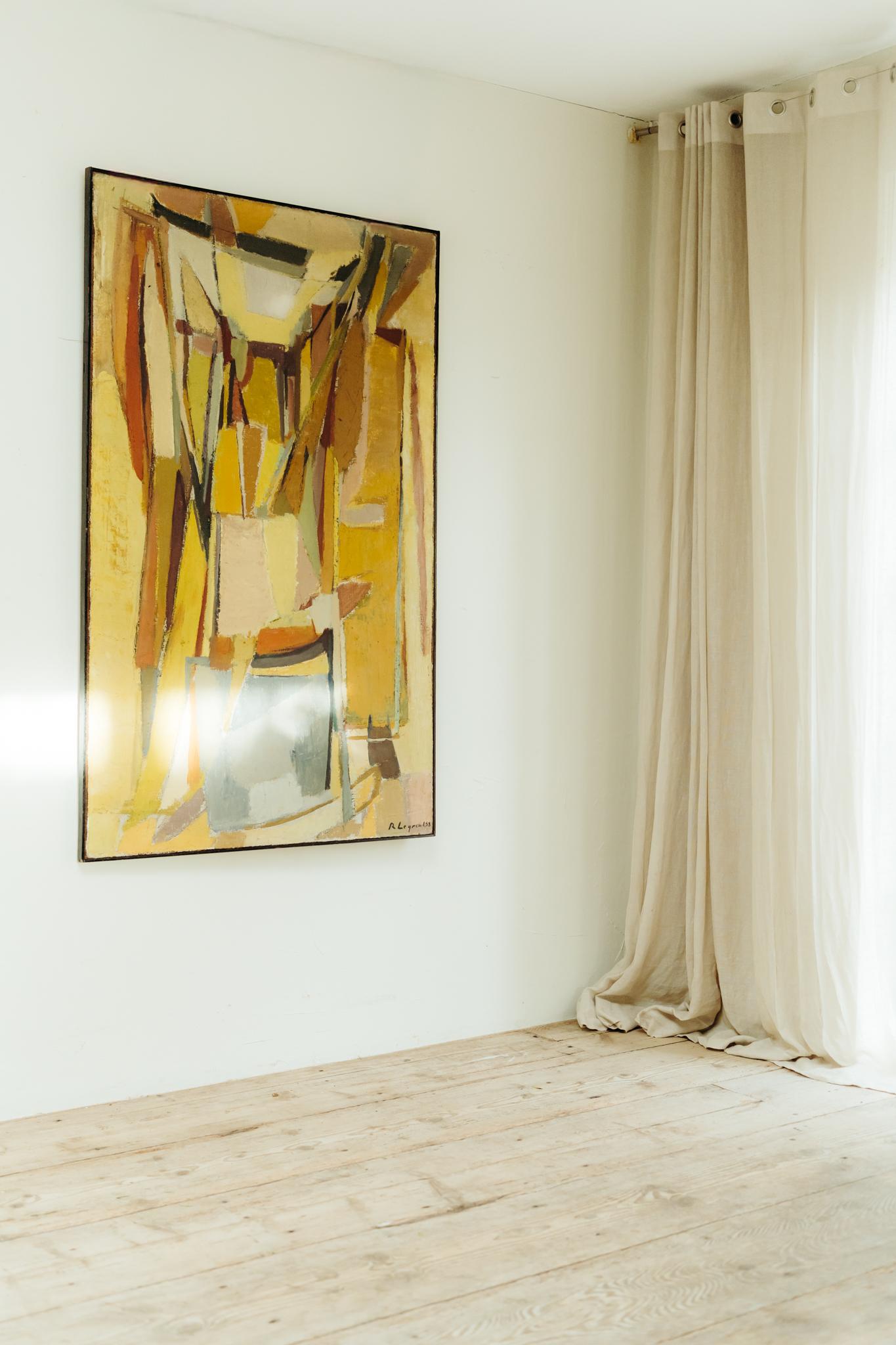abstract work by René Legrand, 1923-1996, work signed R. Legrand, 1953