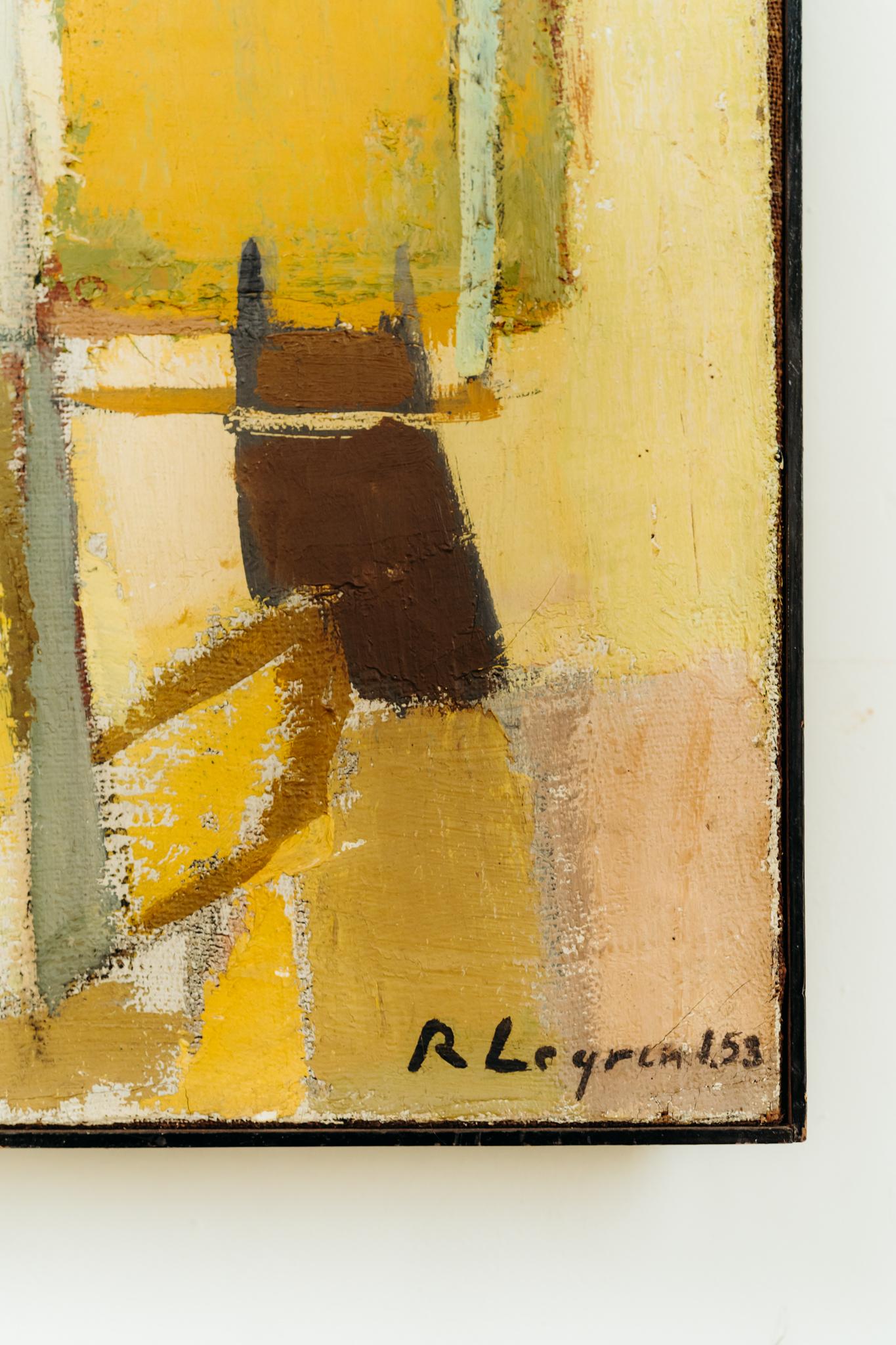 mid century abstract work by René Legrand, French artist 1