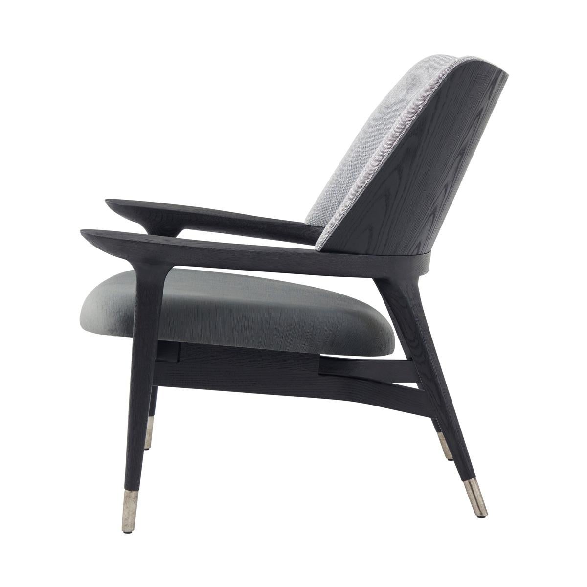 Vietnamese Mid Century Accent Chair - Charcoal For Sale