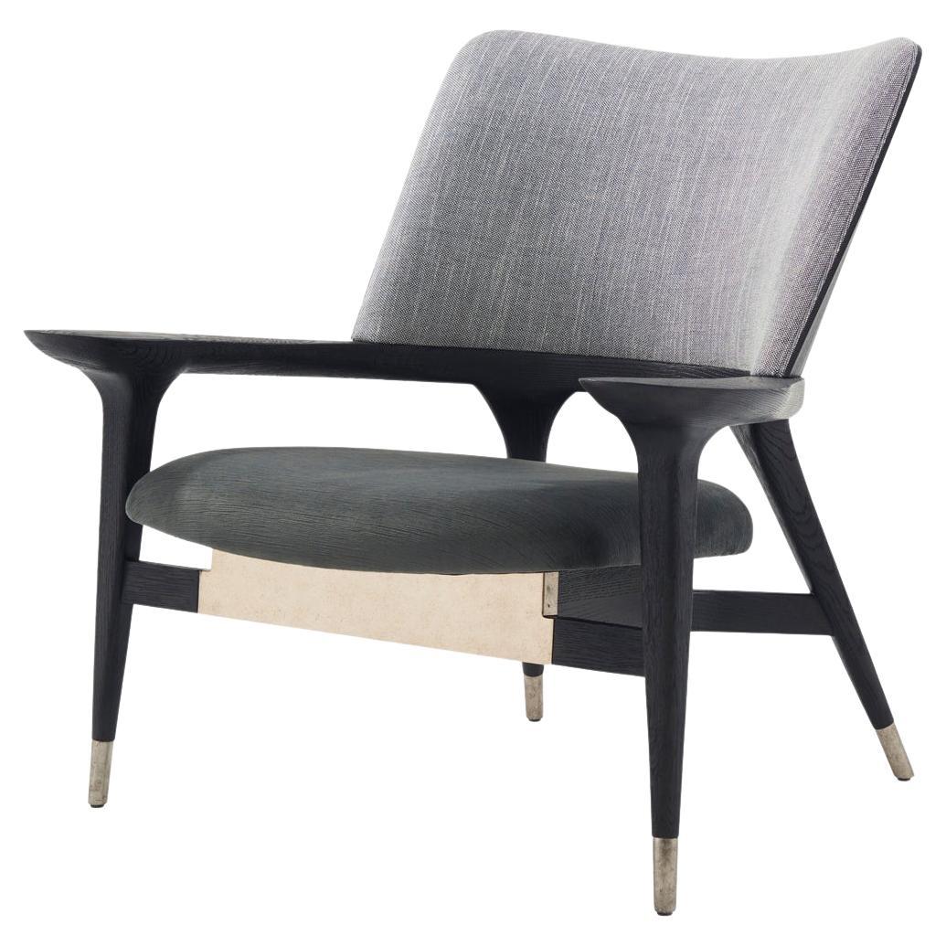 Mid Century Accent Chair - Charcoal For Sale