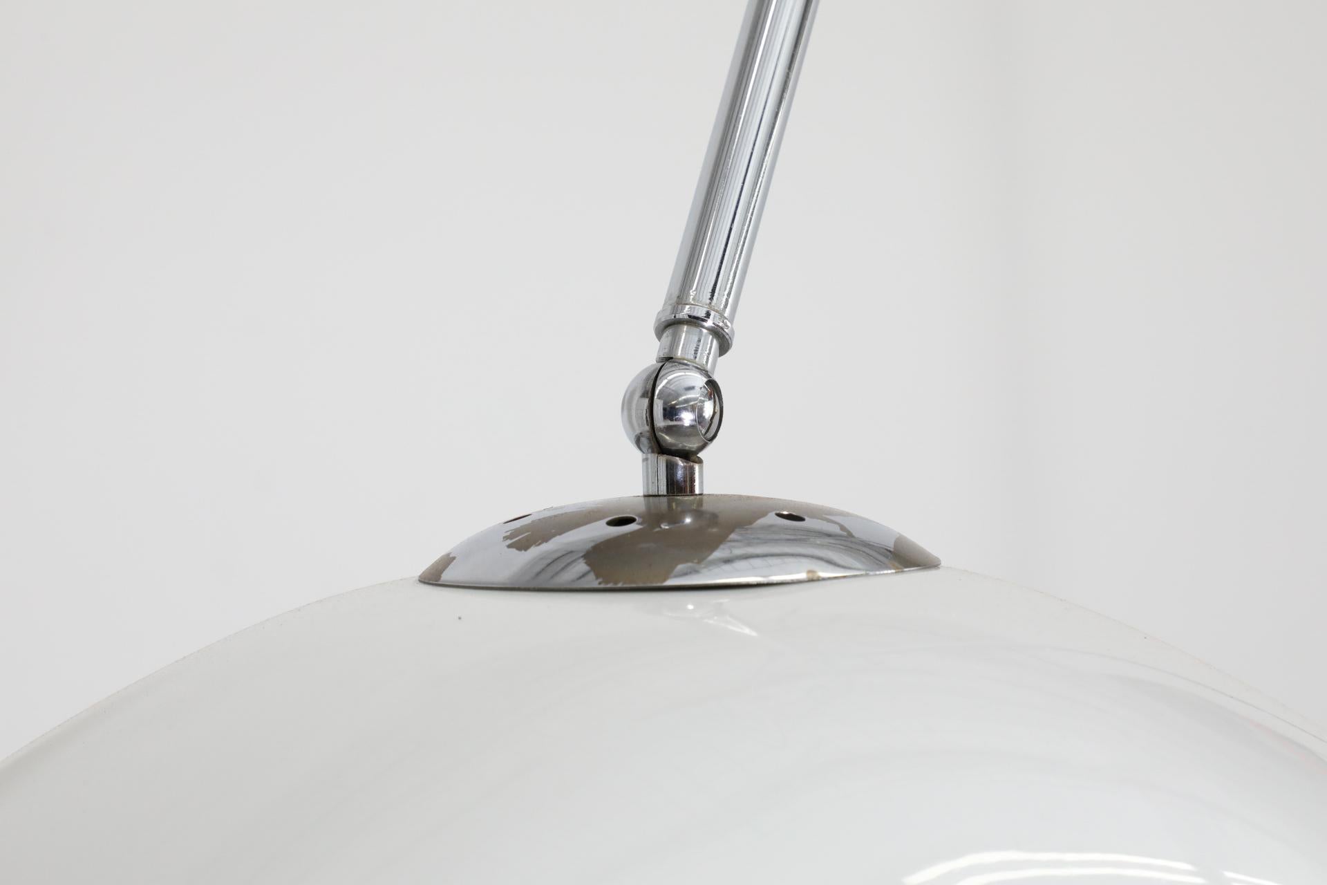 Mid-Century Achille Castiglioni Inspired Standing Arc Lamp with Marble Cube Base 4