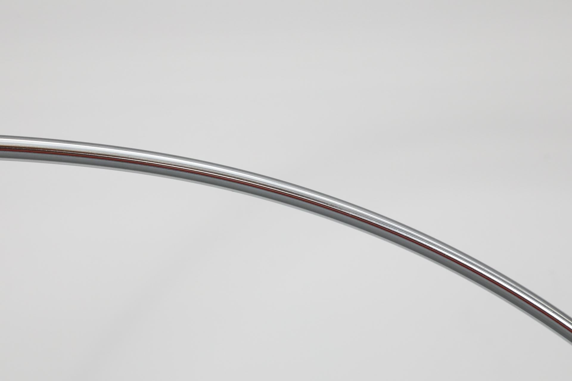 Mid-Century Achille Castiglioni Inspired Standing Arc Lamp with Marble Cube Base 5