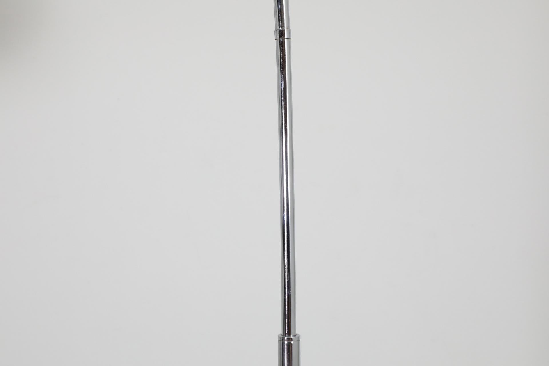 Mid-Century Achille Castiglioni Inspired Standing Arc Lamp with Marble Cube Base 6