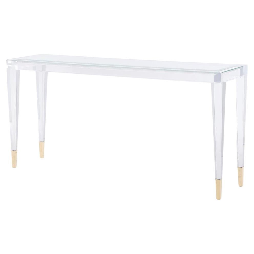 Mid Century Acrylic Console Table For Sale