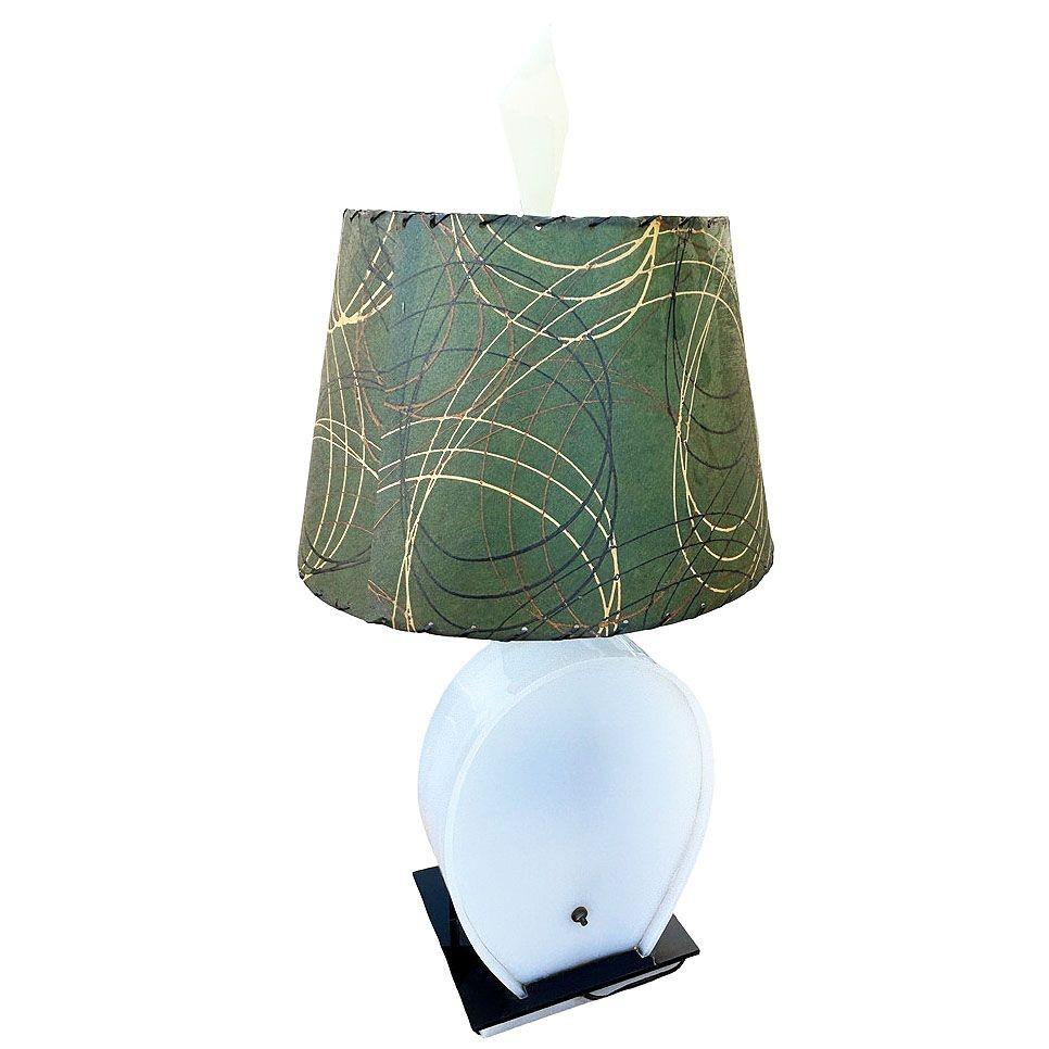 Lámpara de sobremesa acrílica de mediados de siglo Hula Girl Silueta de palmera de medianoche by Moss mediados del siglo XX en venta