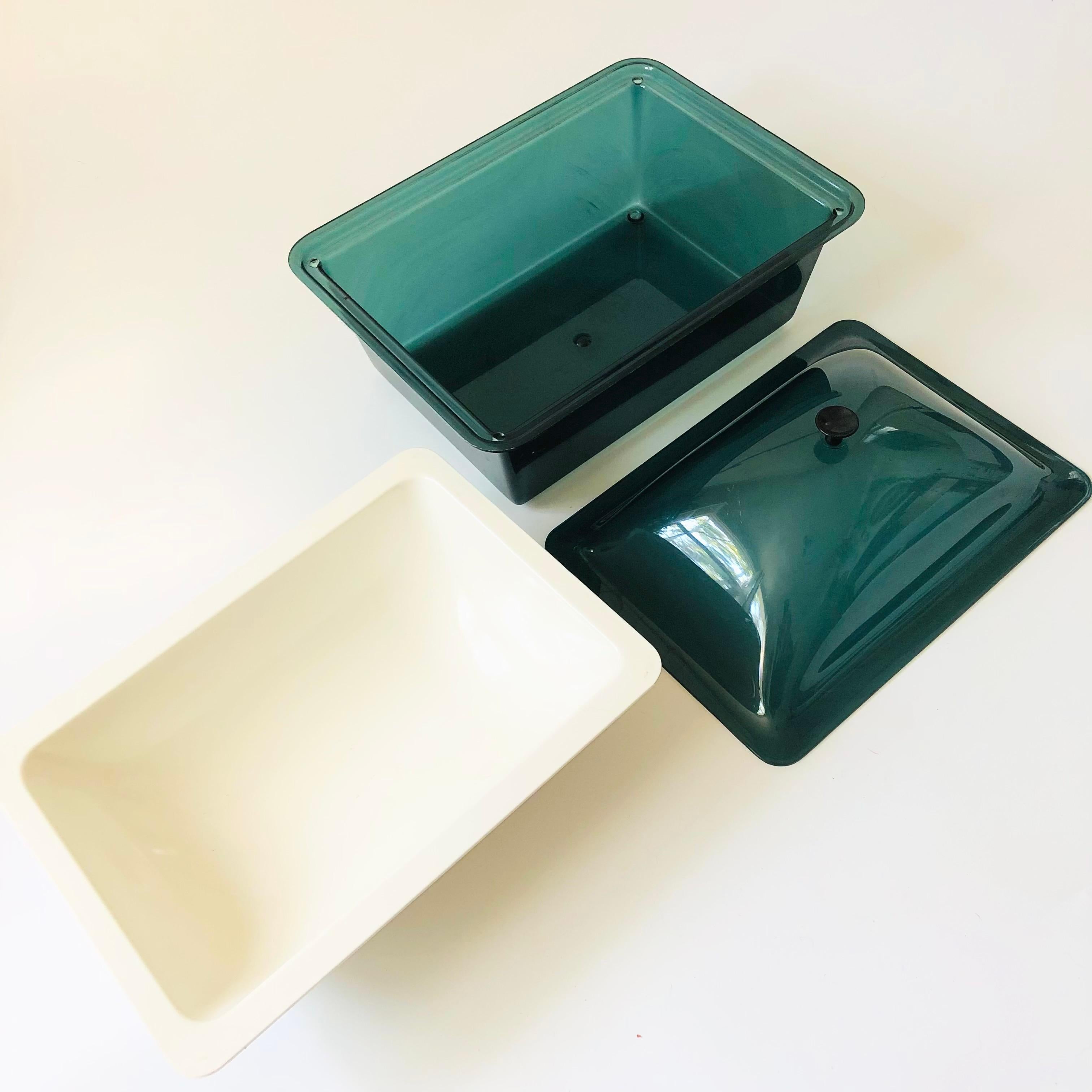 Mid Century Acrylic Lidded Serving Dish For Sale 4