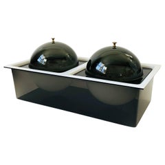 Mid Century Acrylic Orb Lidded Serving Dish