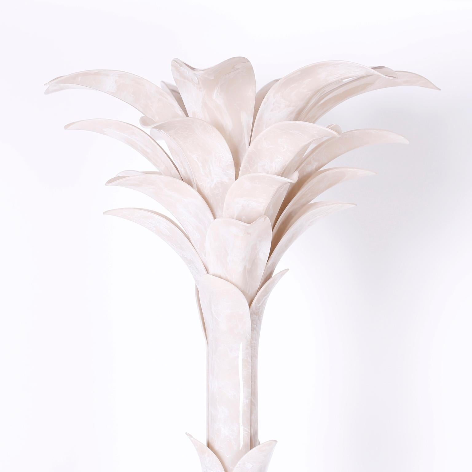 Mid-Century Modern Midcentury Acrylic Palm Tree Floor Lamp