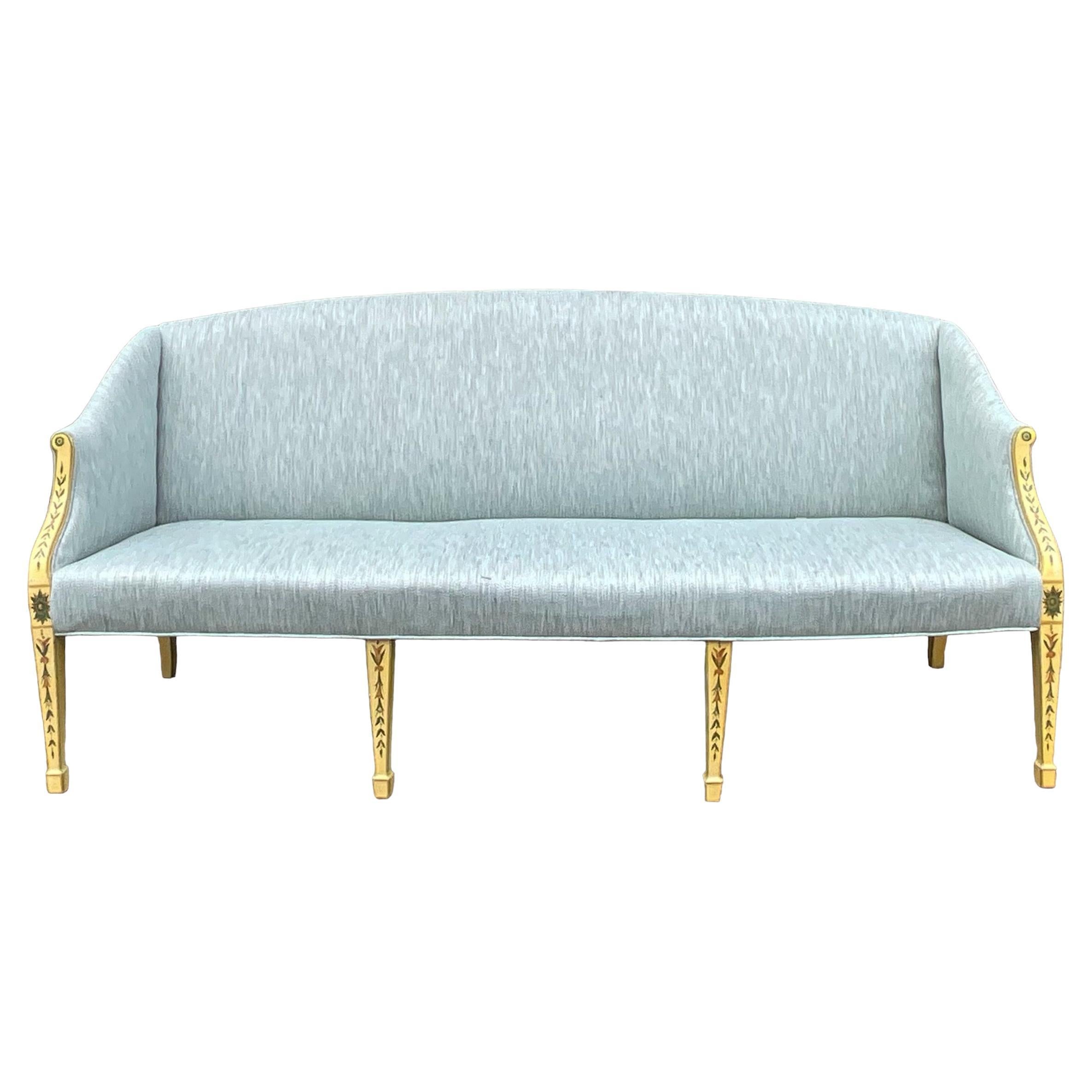 Mid-Century Adam Style Painted Sofa / Settee  For Sale