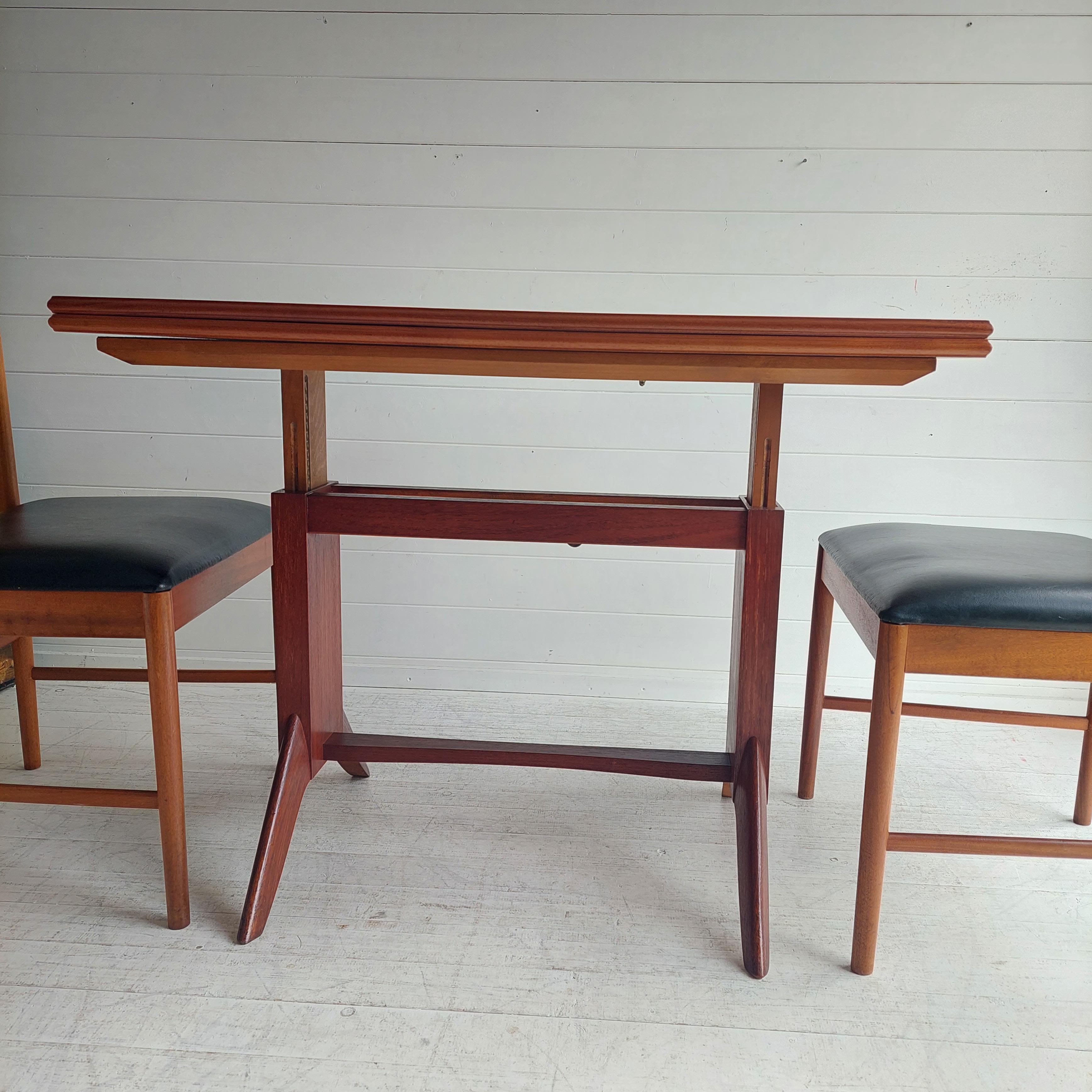 Mid Century adjust. & extend. teak coffee / dining table by Wilhelm Renz, 1950s For Sale 5