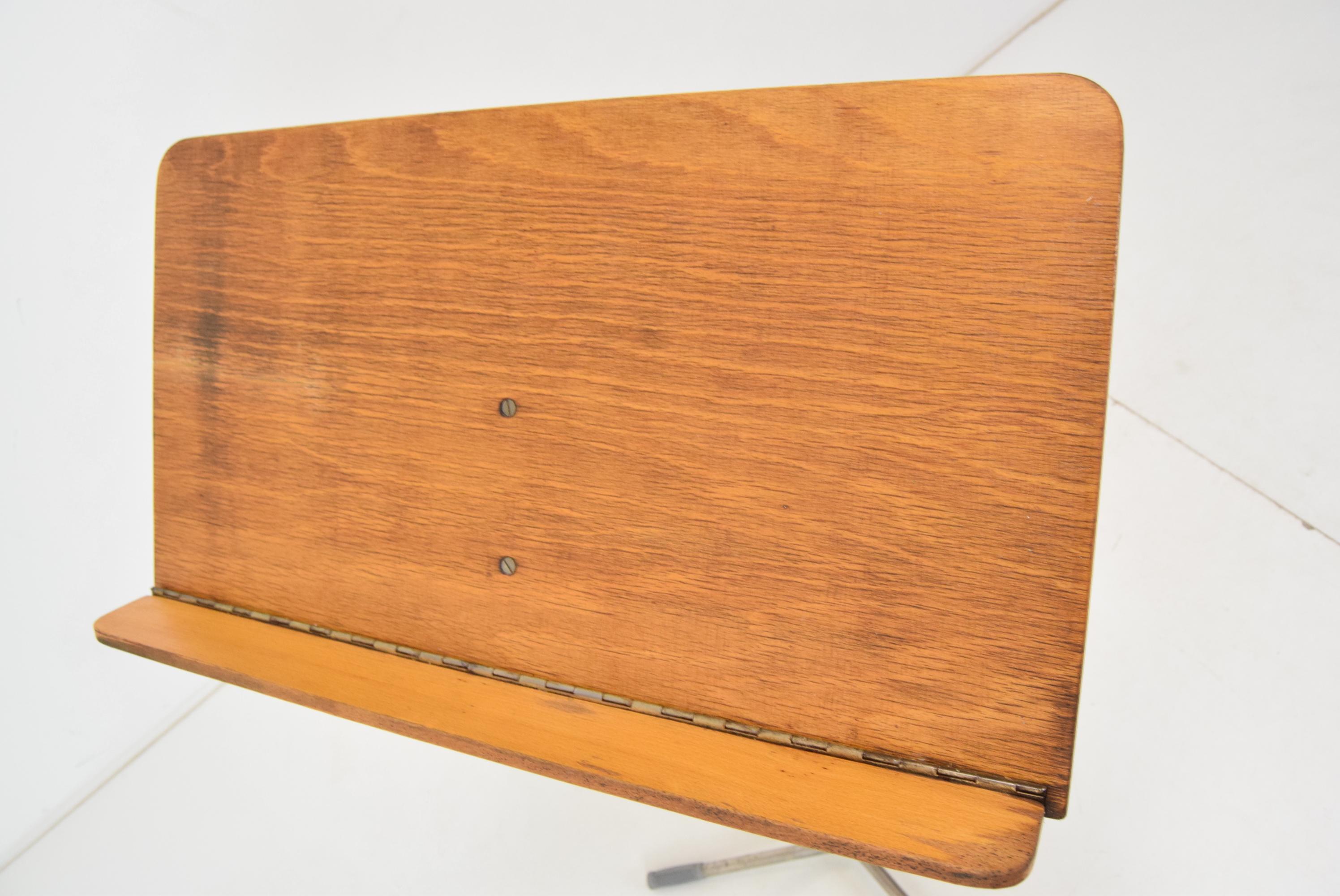 Mid-20th Century Mid-Century Adjustable and Folding Music Stand, 1960's For Sale