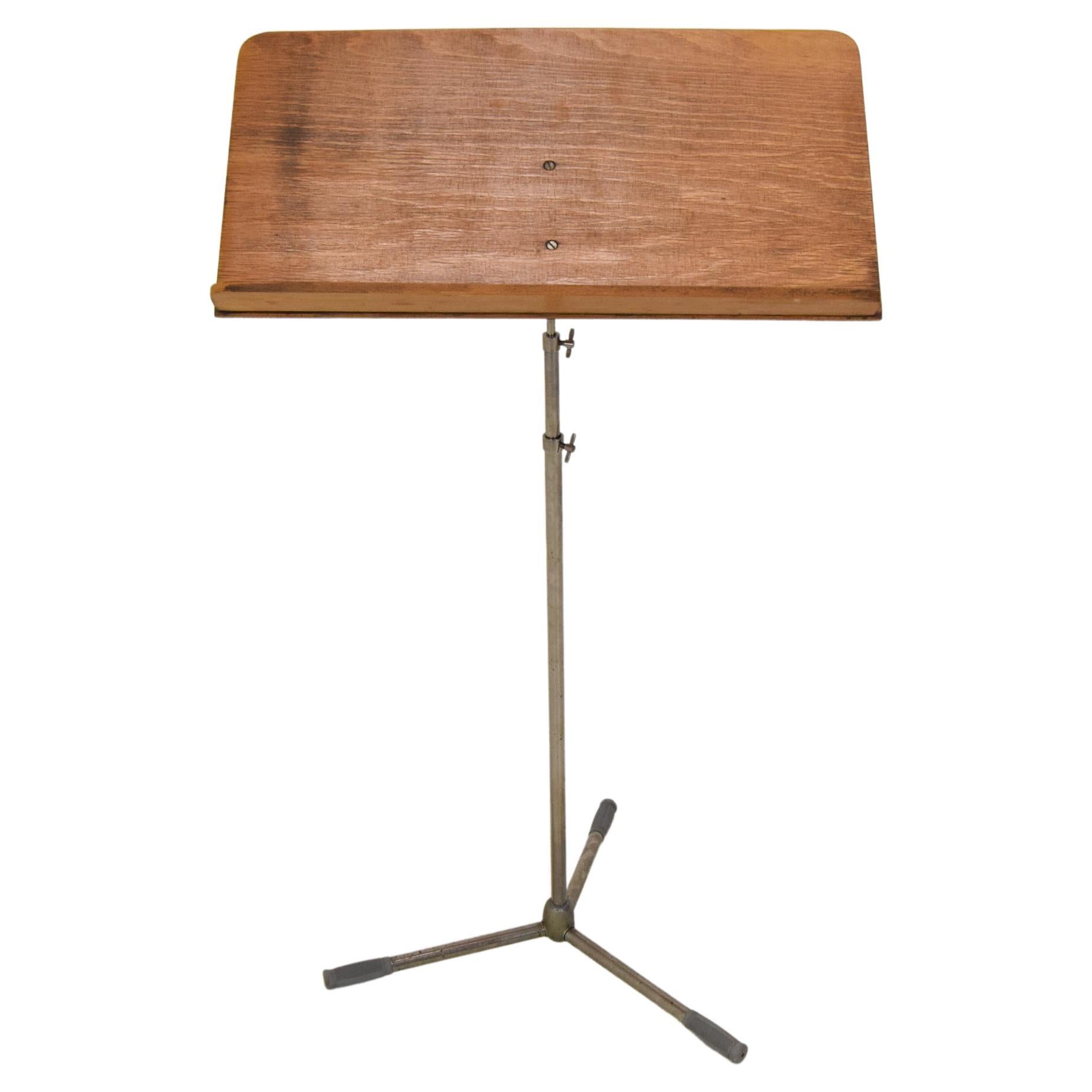 Mid-Century Adjustable and Folding Music Stand, 1960's For Sale