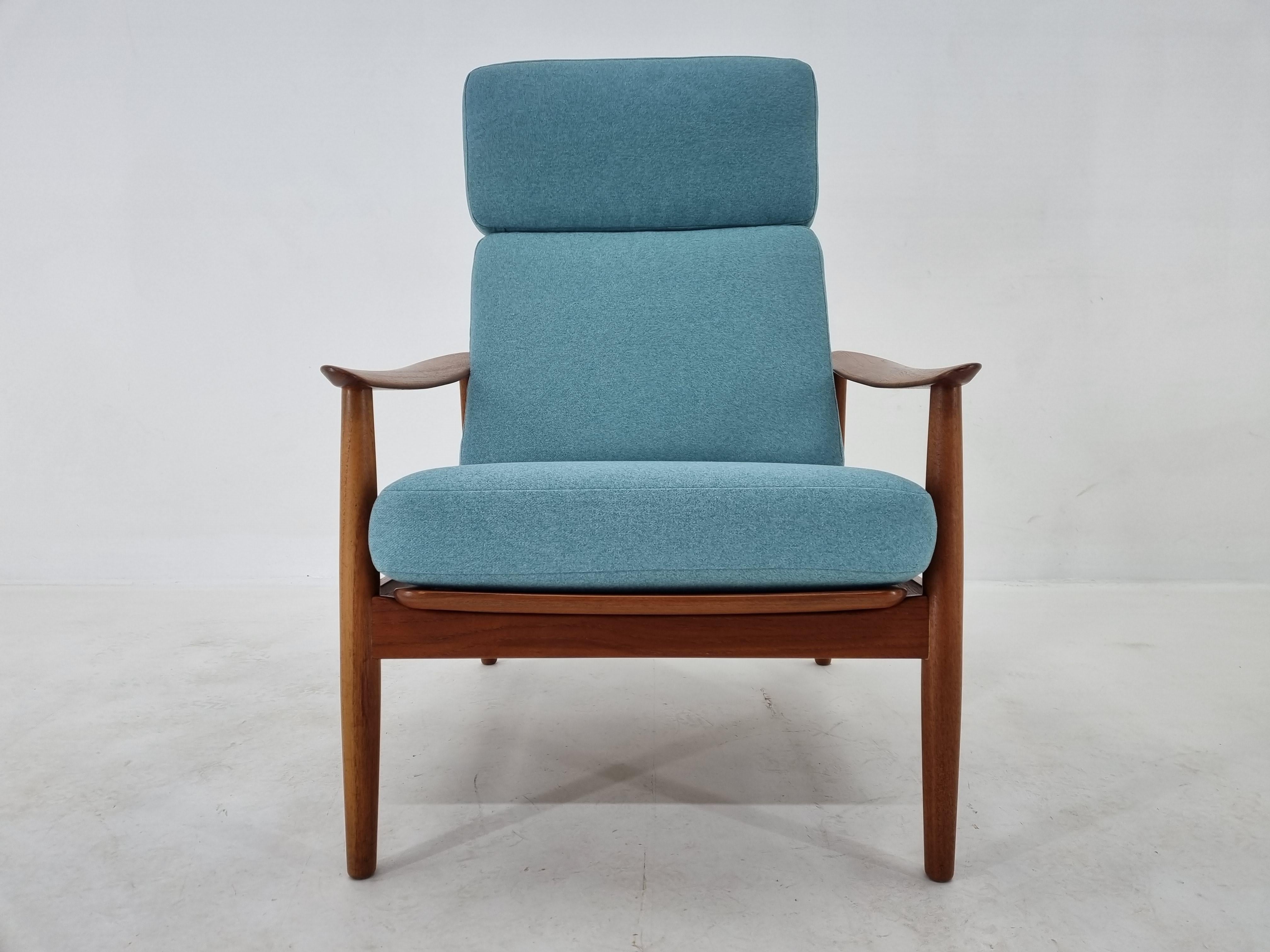 Verstellbarer Sessel aus der Mitte des Jahrhunderts für France & Sn, Arne Vodder, Dänemark, 1960er Jahre (Moderne der Mitte des Jahrhunderts) im Angebot
