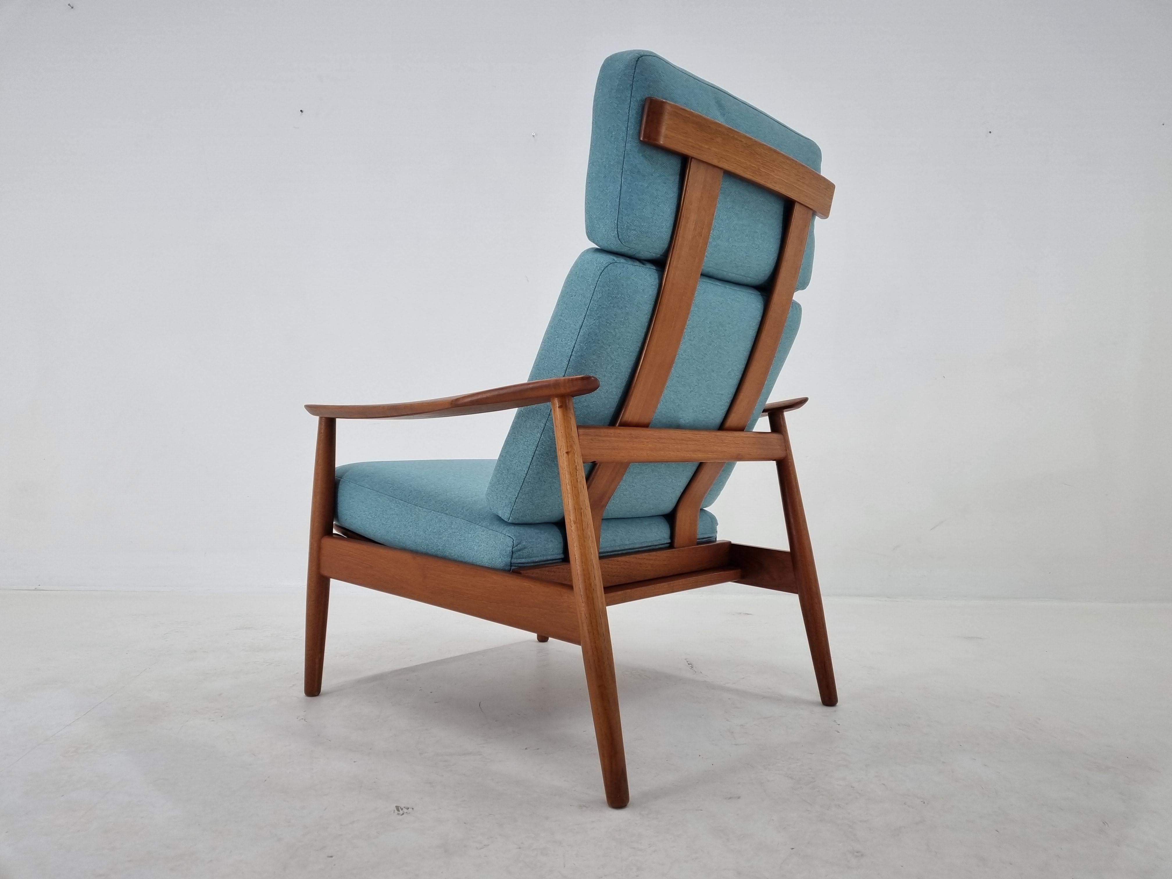 Mid Century Adjustable Armchair for France & Søn, Arne Vodder, Denmark, 1960s In Good Condition For Sale In Praha, CZ