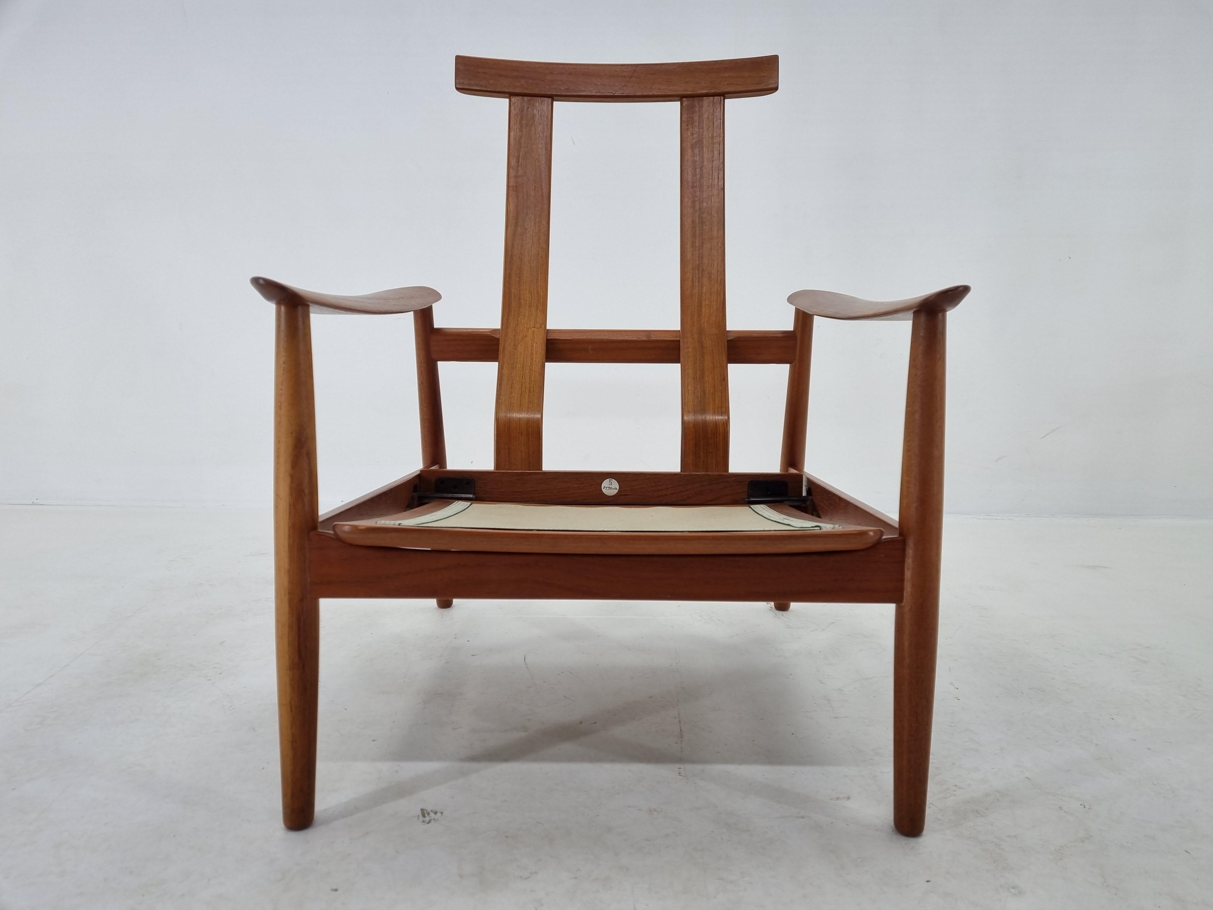 Mid Century Adjustable Armchair for France & Søn, Arne Vodder, Denmark, 1960s For Sale 1