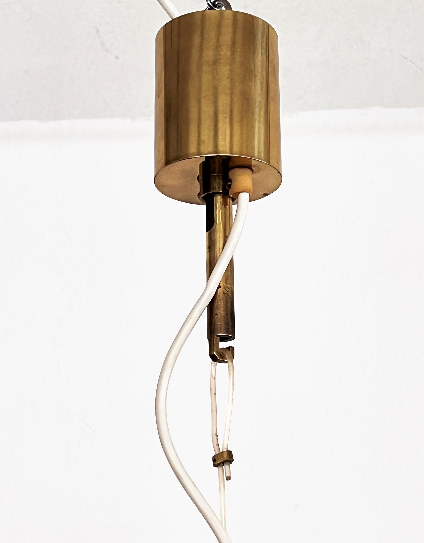 Mid-Century Adjustable Brass Chandelier by Vereinigte Werkstätten, 1970s 4