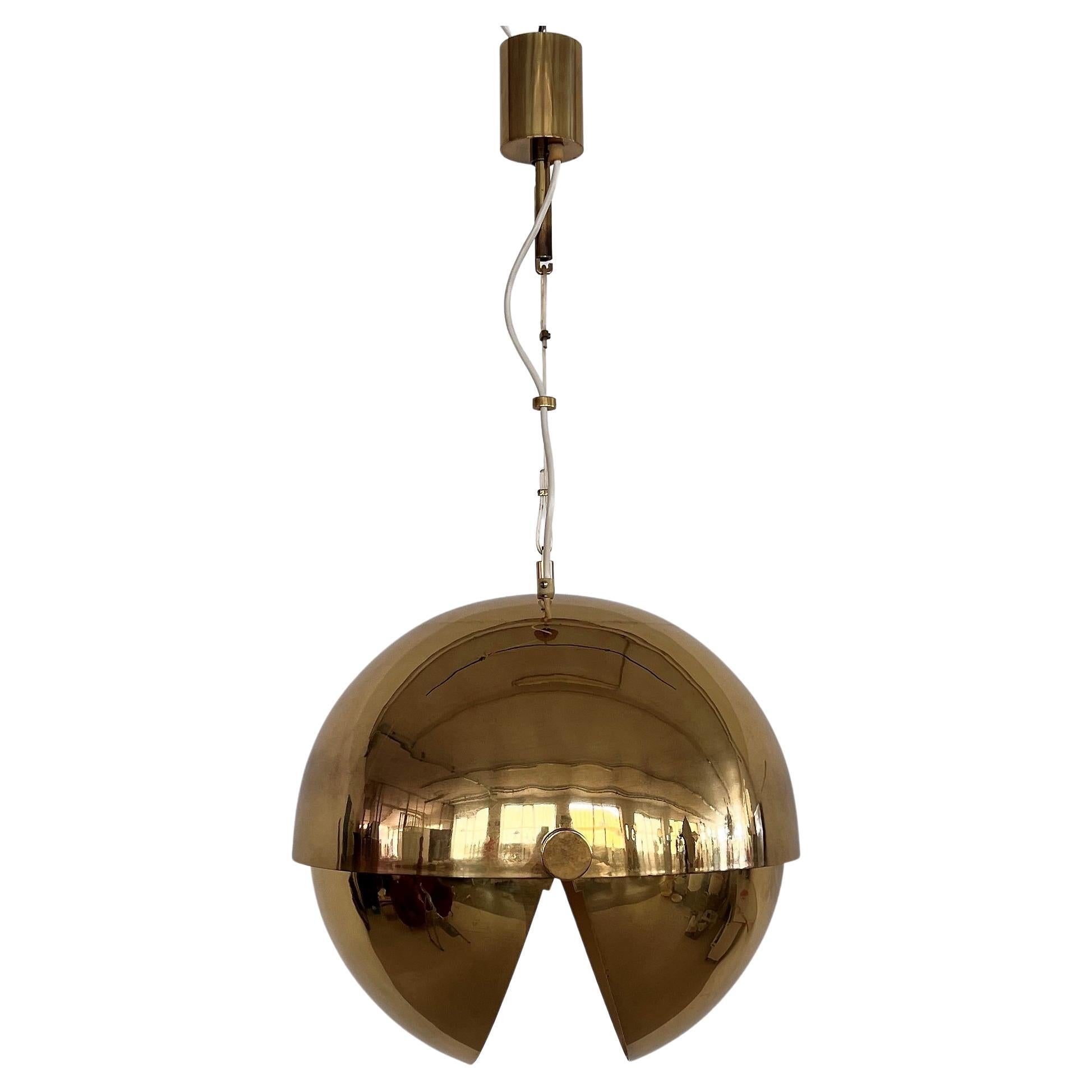 Mid-Century Adjustable Brass Chandelier by Vereinigte Werkstätten, 1970s