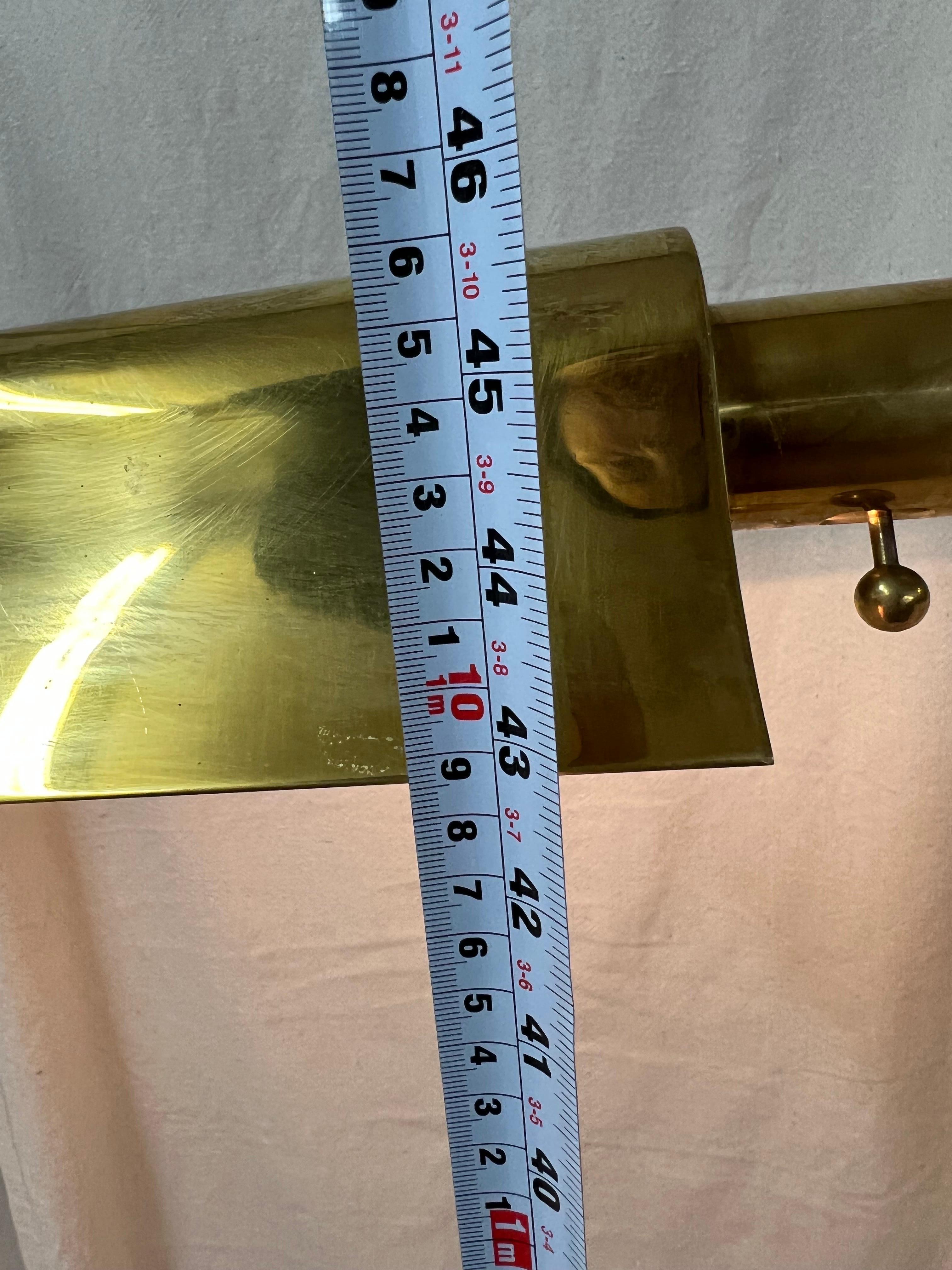 Mid Century Adjustable Brass Pharmacy Floor Lamp 2