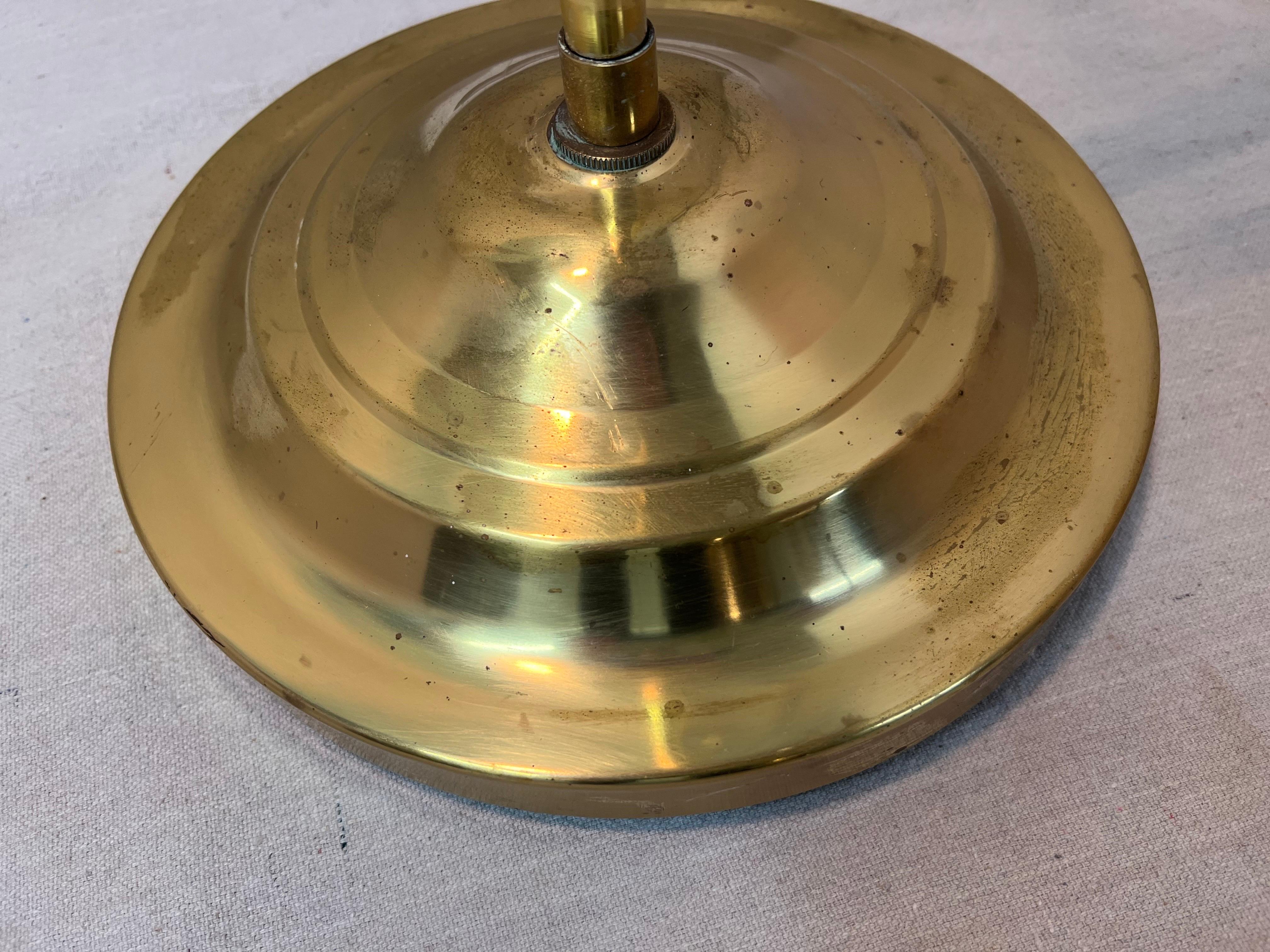 Mid Century Adjustable Brass Pharmacy Floor Lamp 3