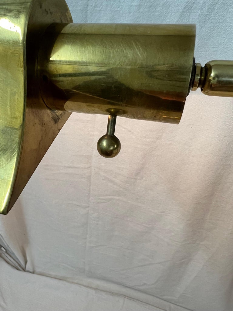 Mid Century Adjustable Brass Pharmacy Floor Lamp For Sale at 1stDibs