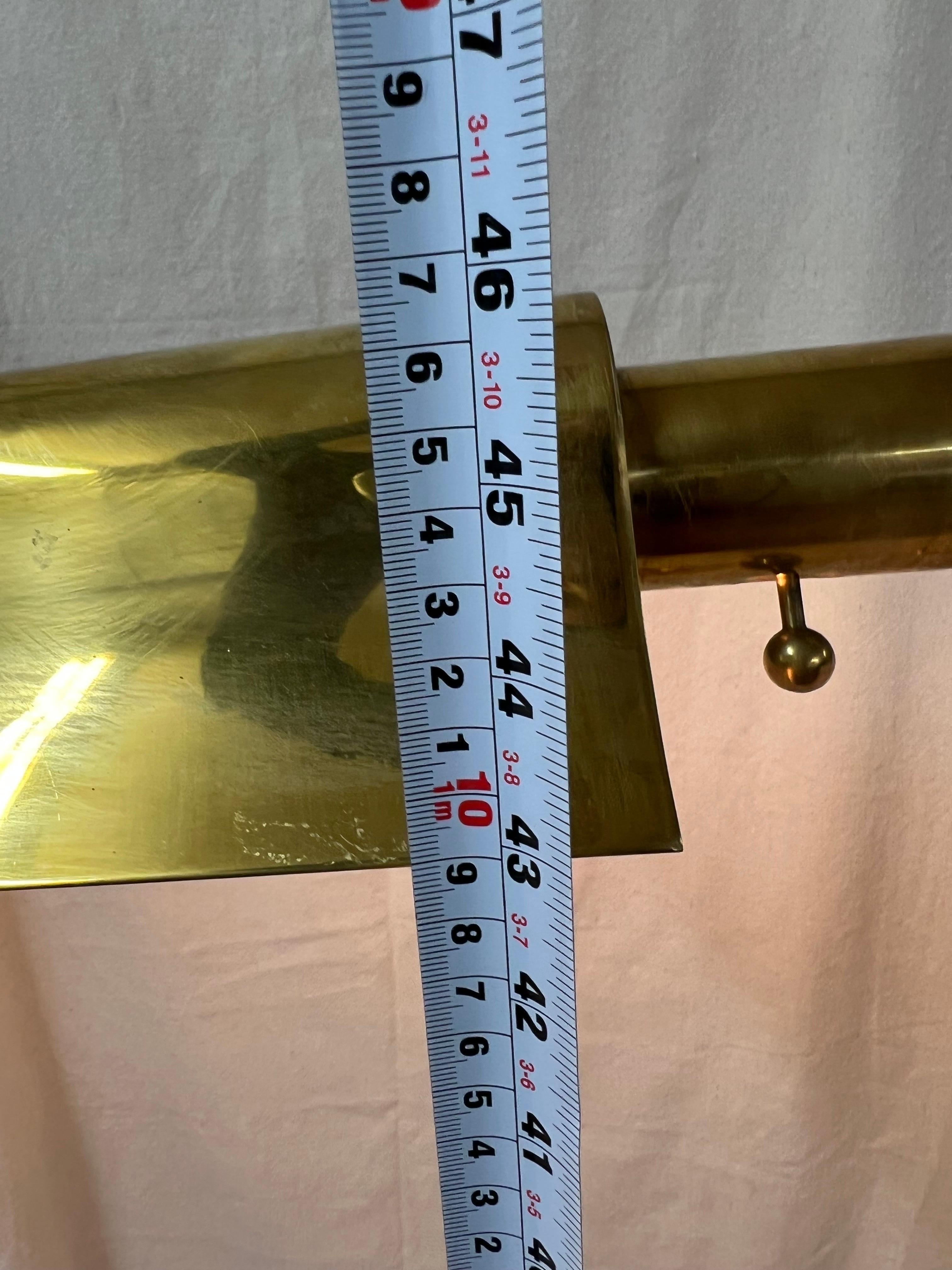 American Mid Century Adjustable Brass Pharmacy Floor Lamp