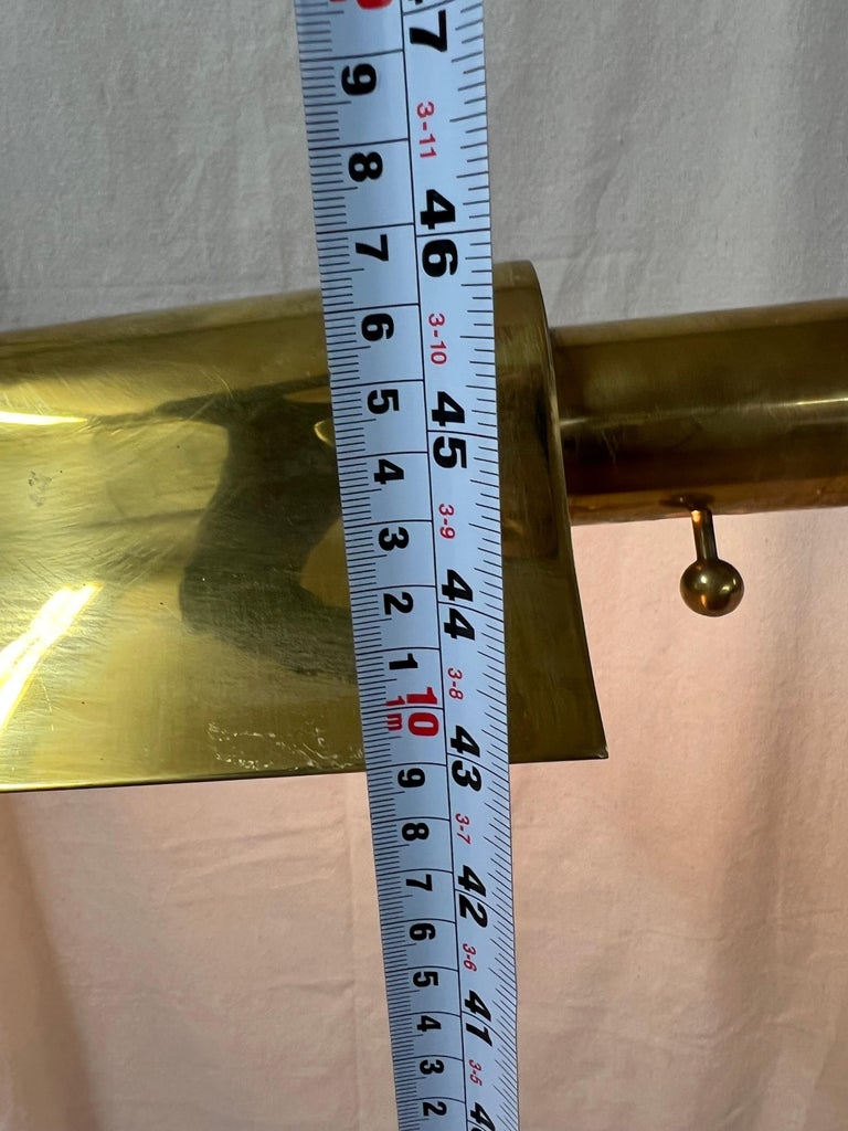Mid Century Adjustable Brass Pharmacy Floor Lamp For Sale at 1stDibs