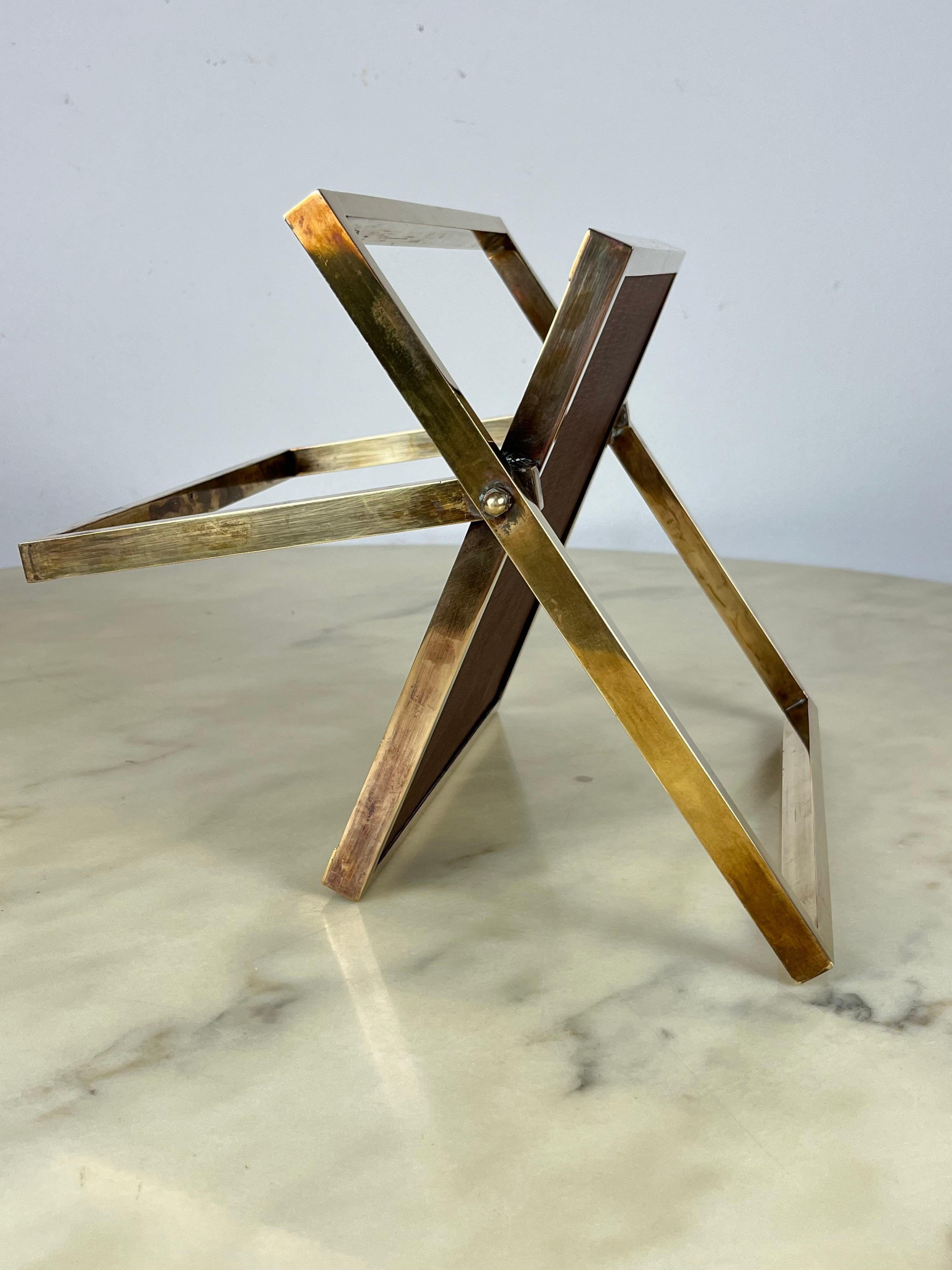 Mid-Century Adjustable Brass Photo Holder Italian design 1960s In Good Condition For Sale In Palermo, IT